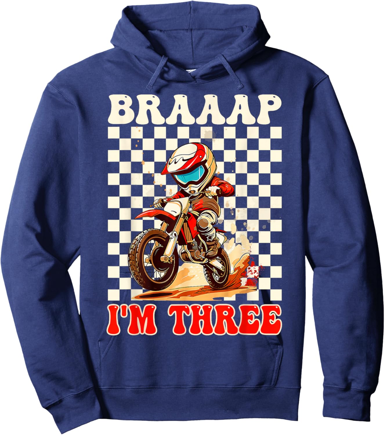 Kids It's My 3rd Birthday Boy Motocross Dirt Bike 3 Year Old Hoodie - Hoodie | Navy