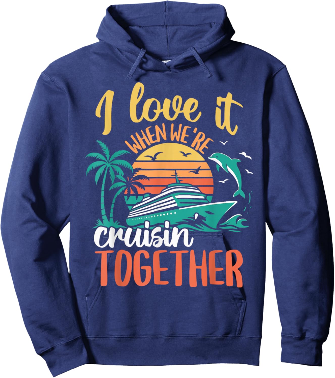 Matching Family Cruise Ship Wear Women & Couples Hoodie - Hoodie | Navy
