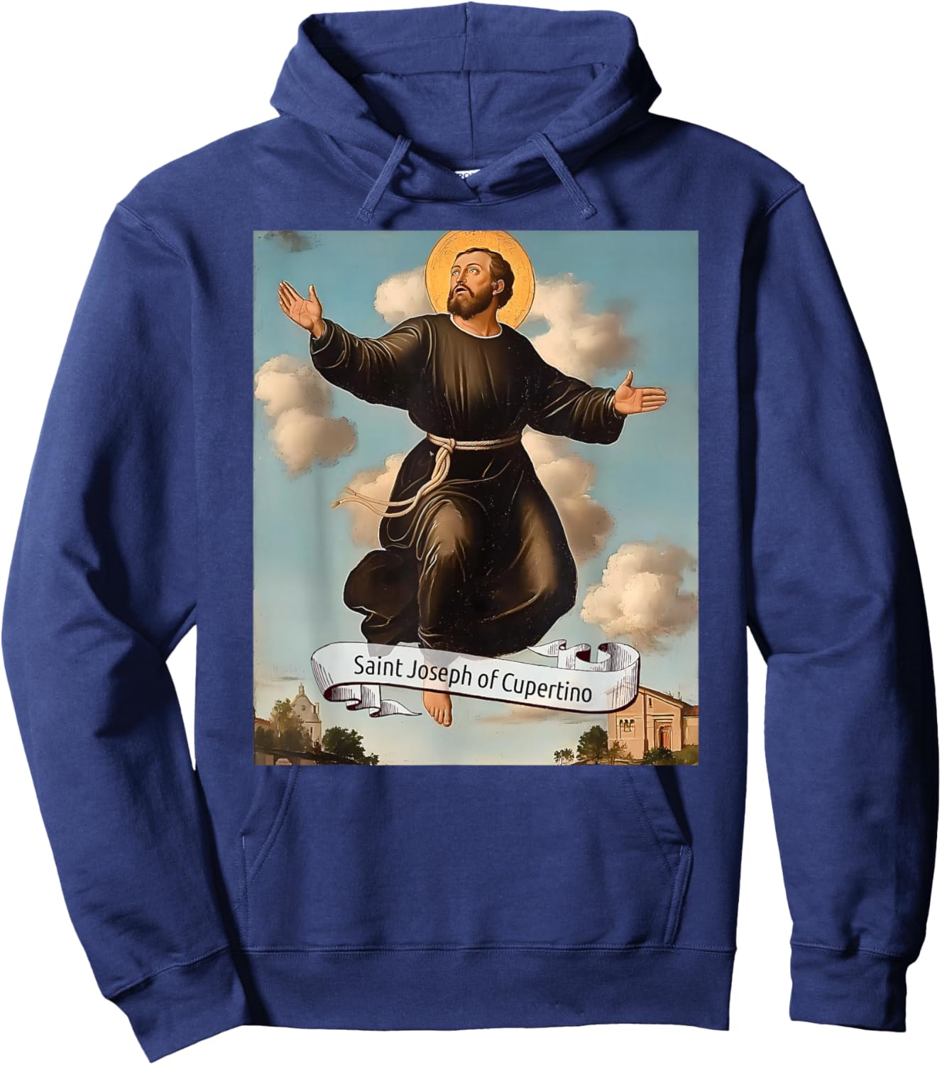 St Joseph of Cupertino, Catholic Saint Design Christian Gift Hoodie - Hoodie | Navy