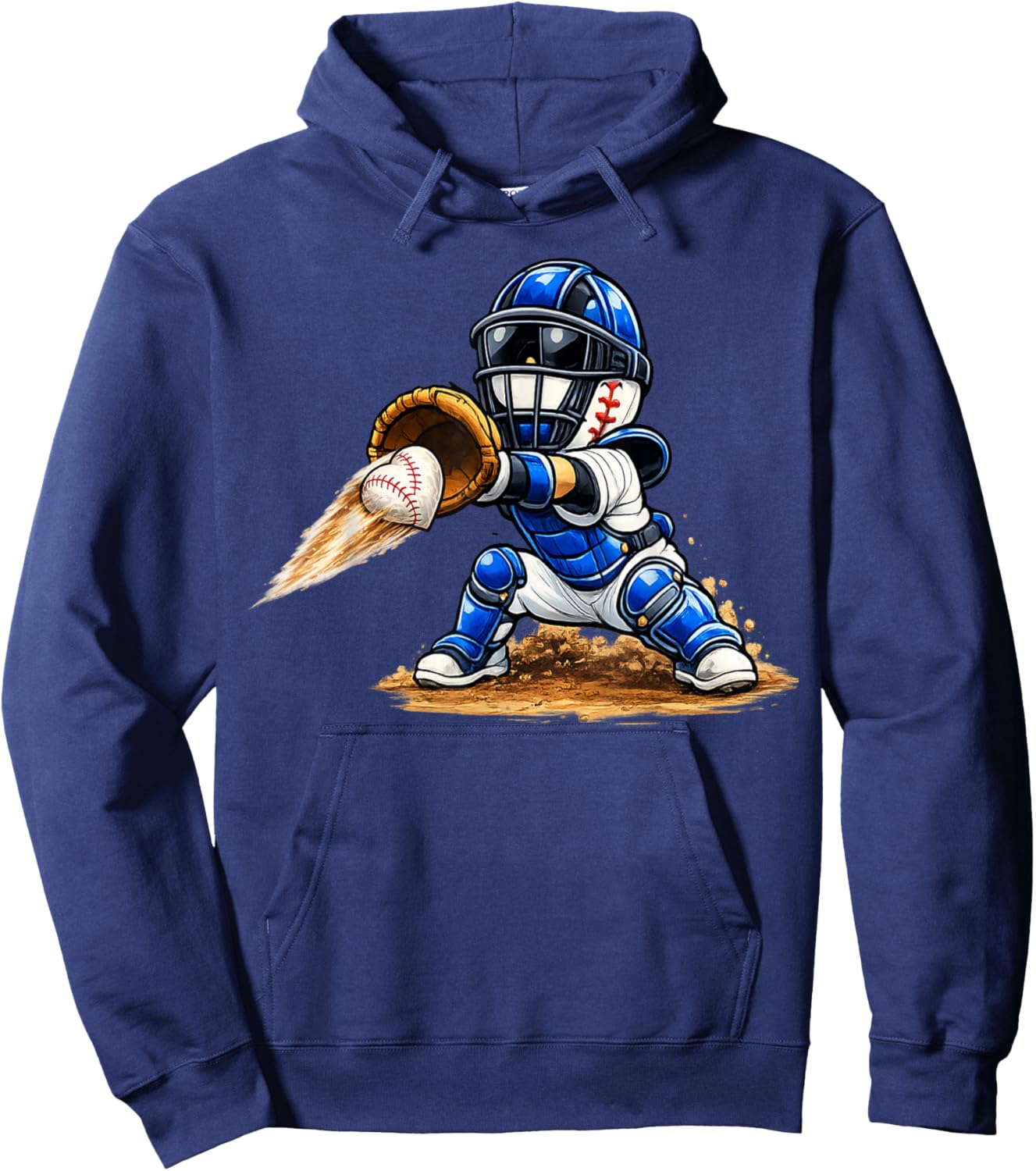 Baseball Valentine's Day Drip Ice Cream Team Hoodie - Hoodie | Navy