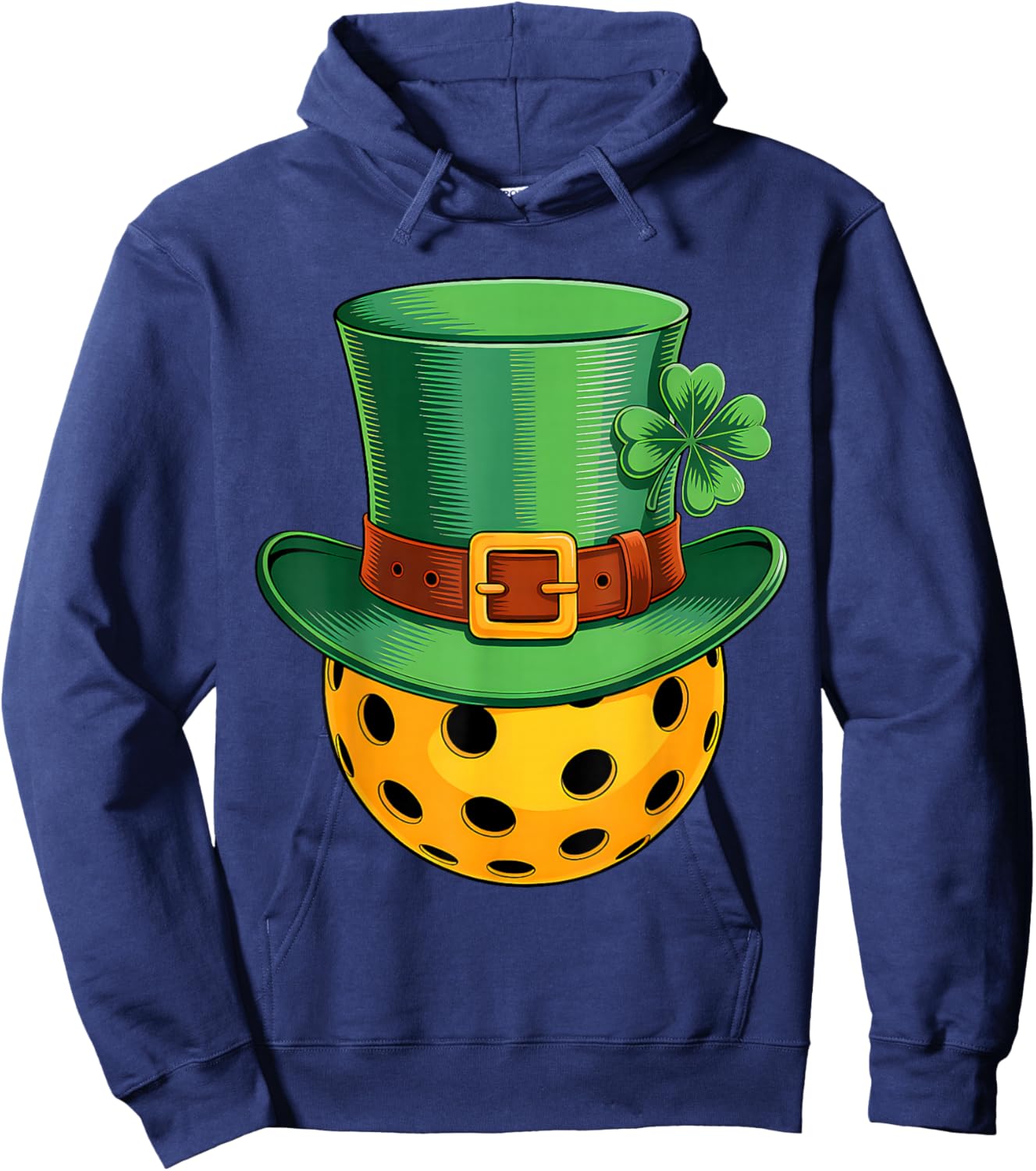 Pickleball St Patricks Day Irish Shamrock Pickleball Lover Hoodie - Hoodie | Navy