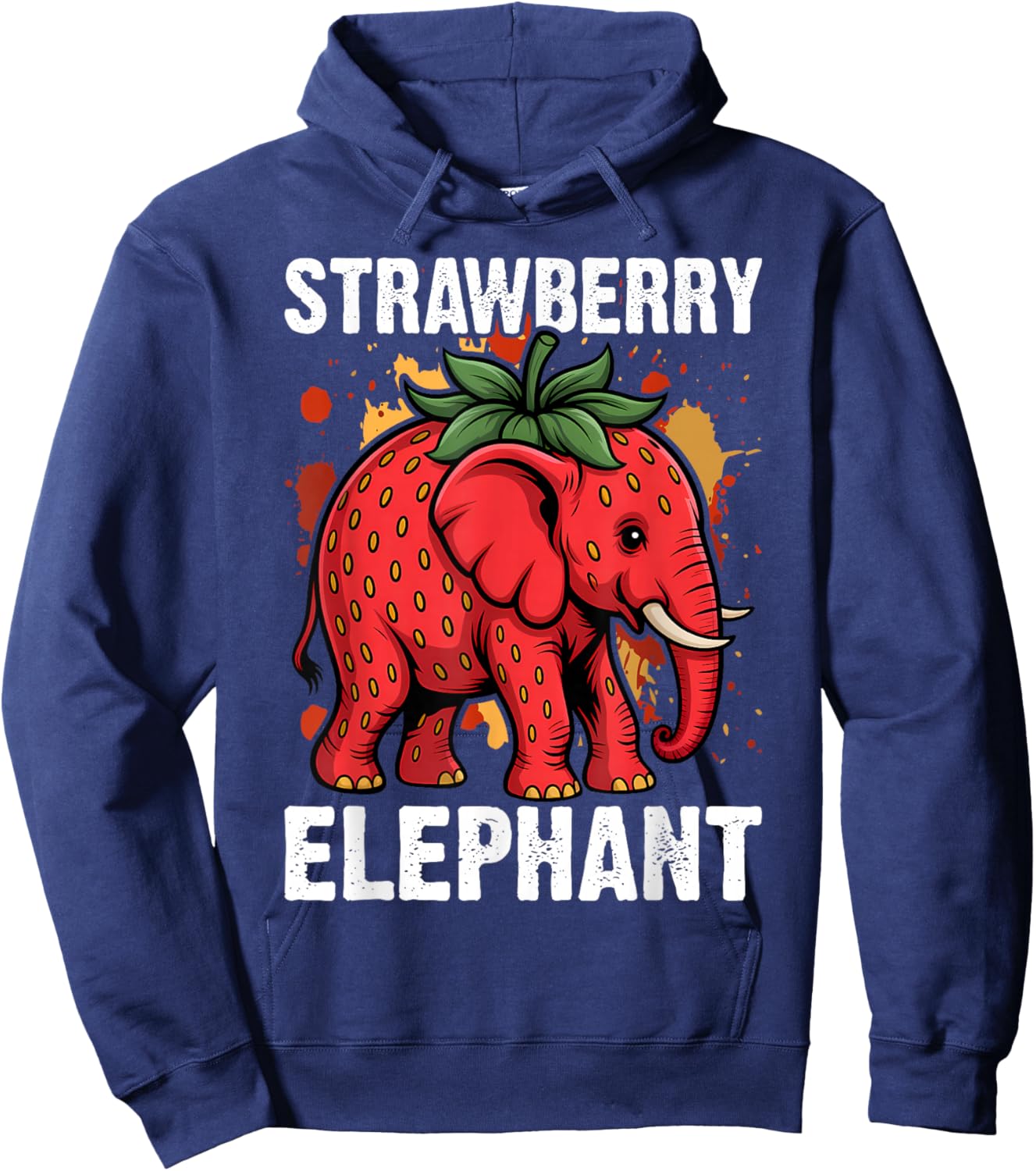 Kids Meme Strawberry Elephant Hoodie - Hoodie | Navy