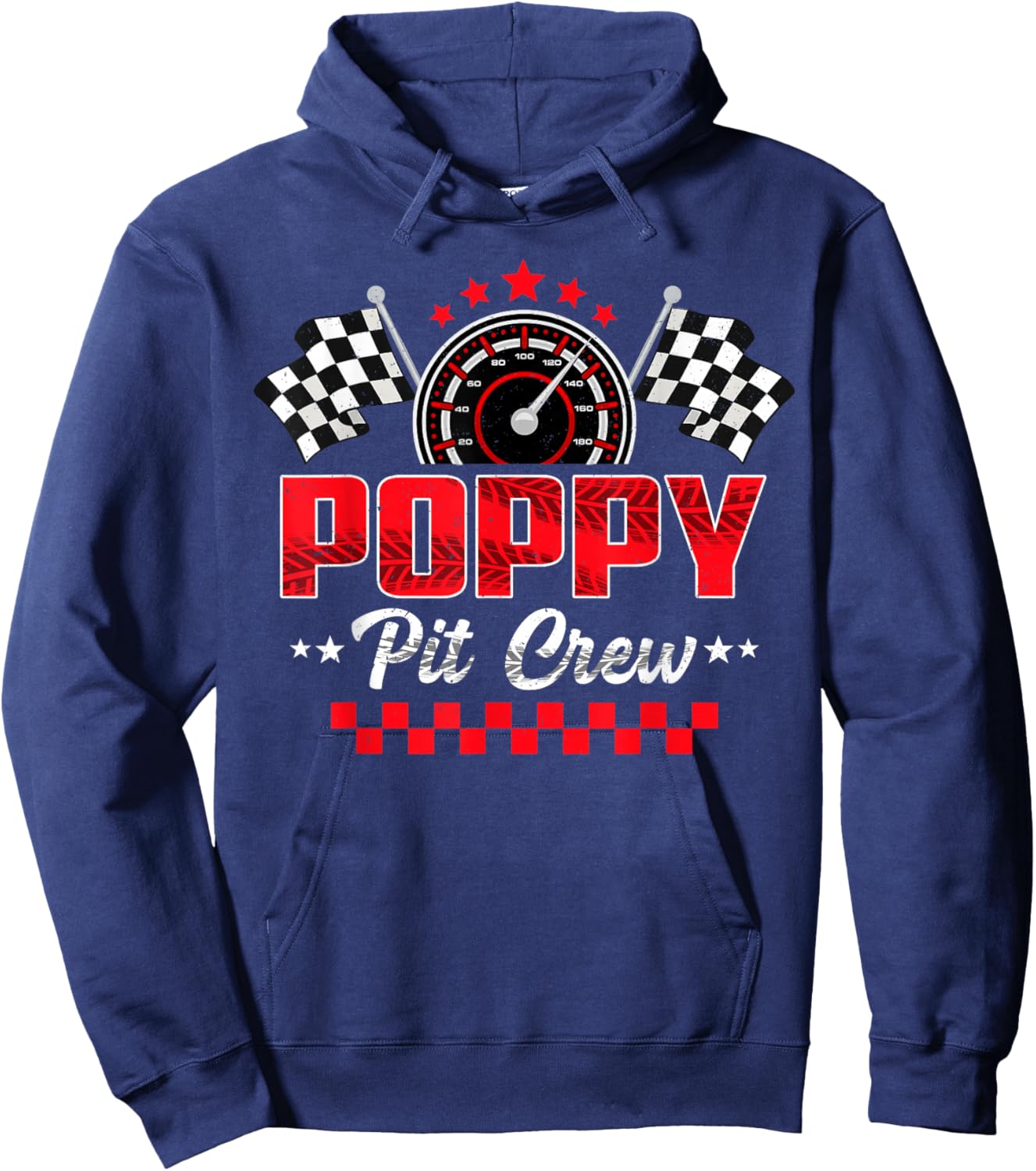 Race Car Birthday Party Racing Family Poppy Pit Crew Hoodie - Hoodie | Navy