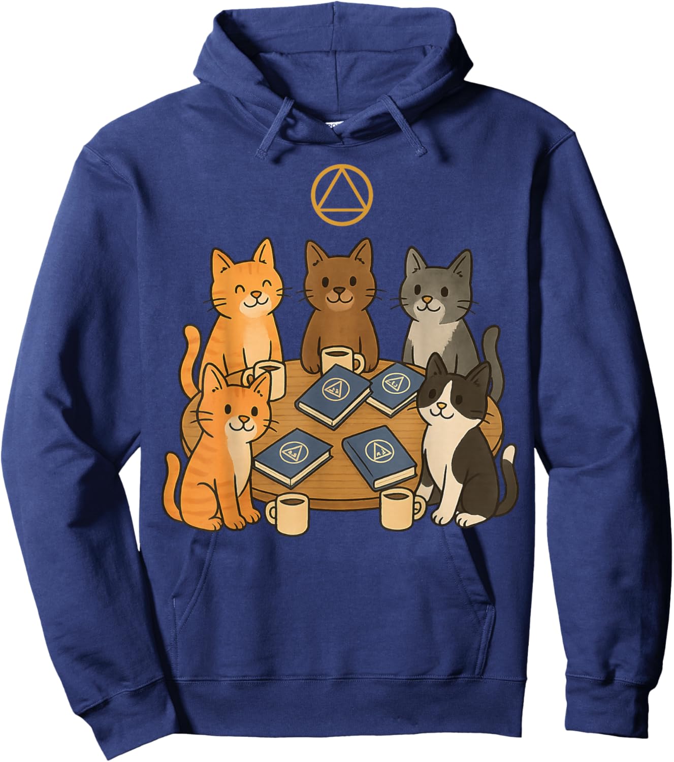 AA. Cat Fellowship Coffee Meeting Design. Hoodie - Hoodie | Navy