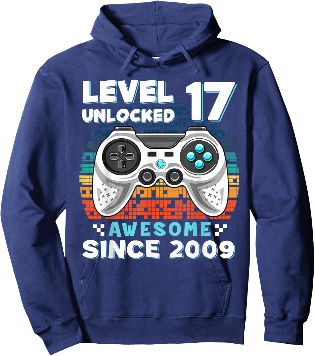 17th Birthday for Boys 17 Years Birthday Kids Gifts Hoodie - Hoodie | Navy