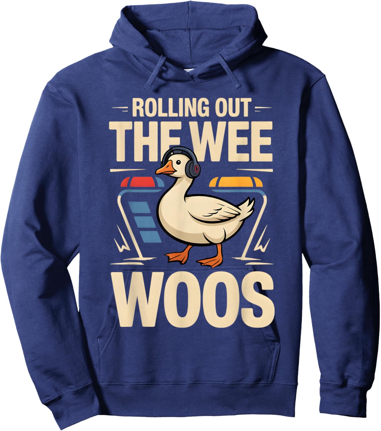 911 Dispatcher Goose Rolling Out the Wee Woos Hoodie - Hoodie | Navy