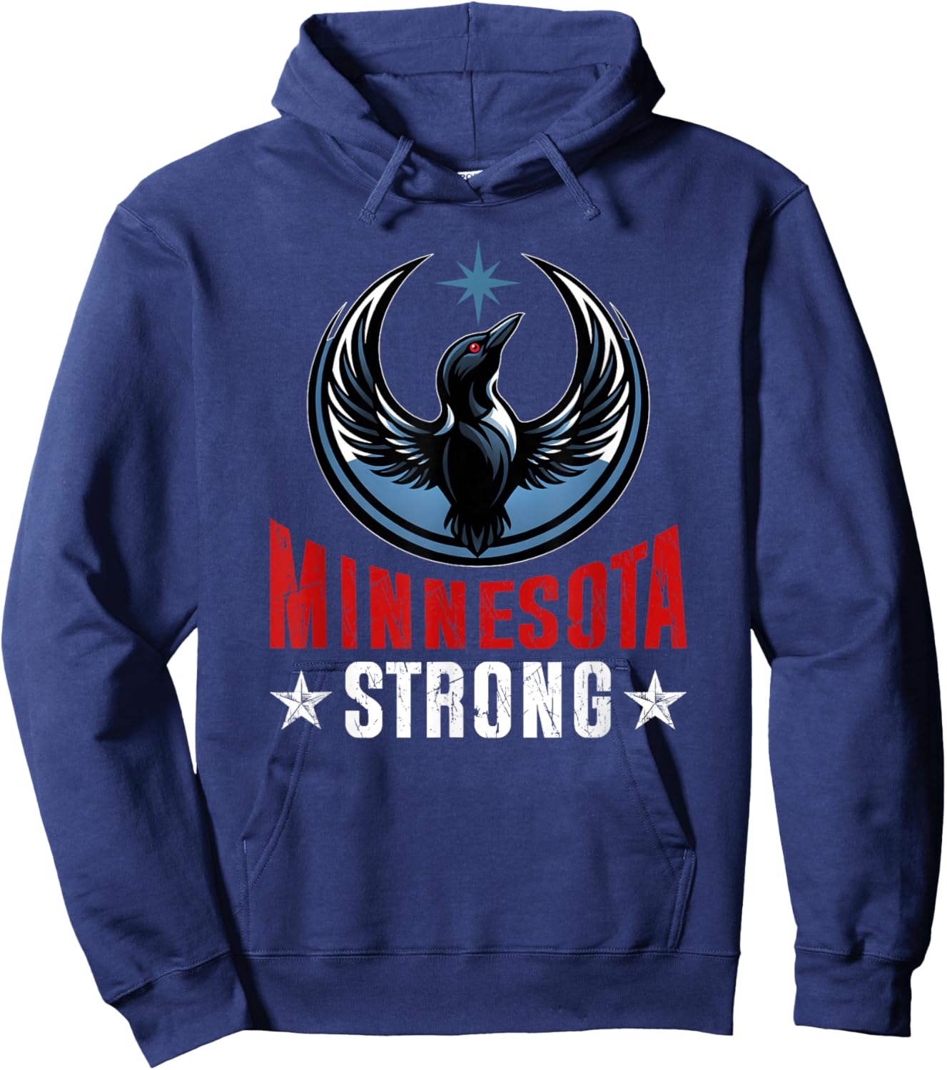 Retro Vintage Minnesota Strong Hoodie - Hoodie | Navy