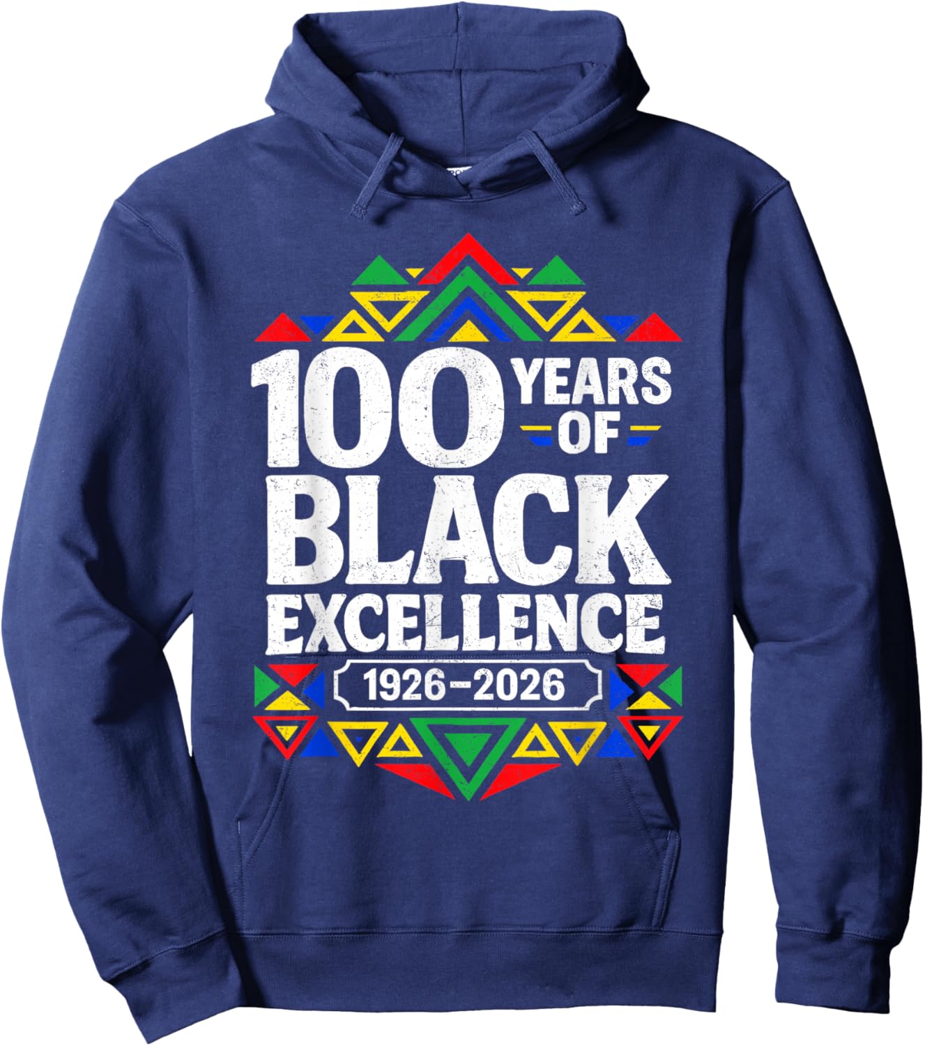 100 Years of Black Excellence Centennial Black History Month Hoodie - Hoodie | Navy