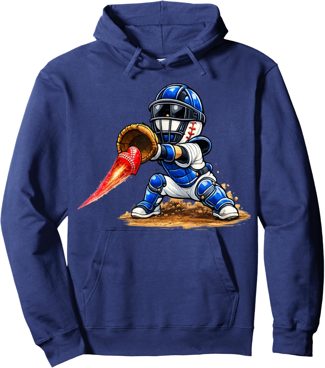 Baseball Valentine's Day Drip Ice Cream Team Hoodie - Hoodie | Navy