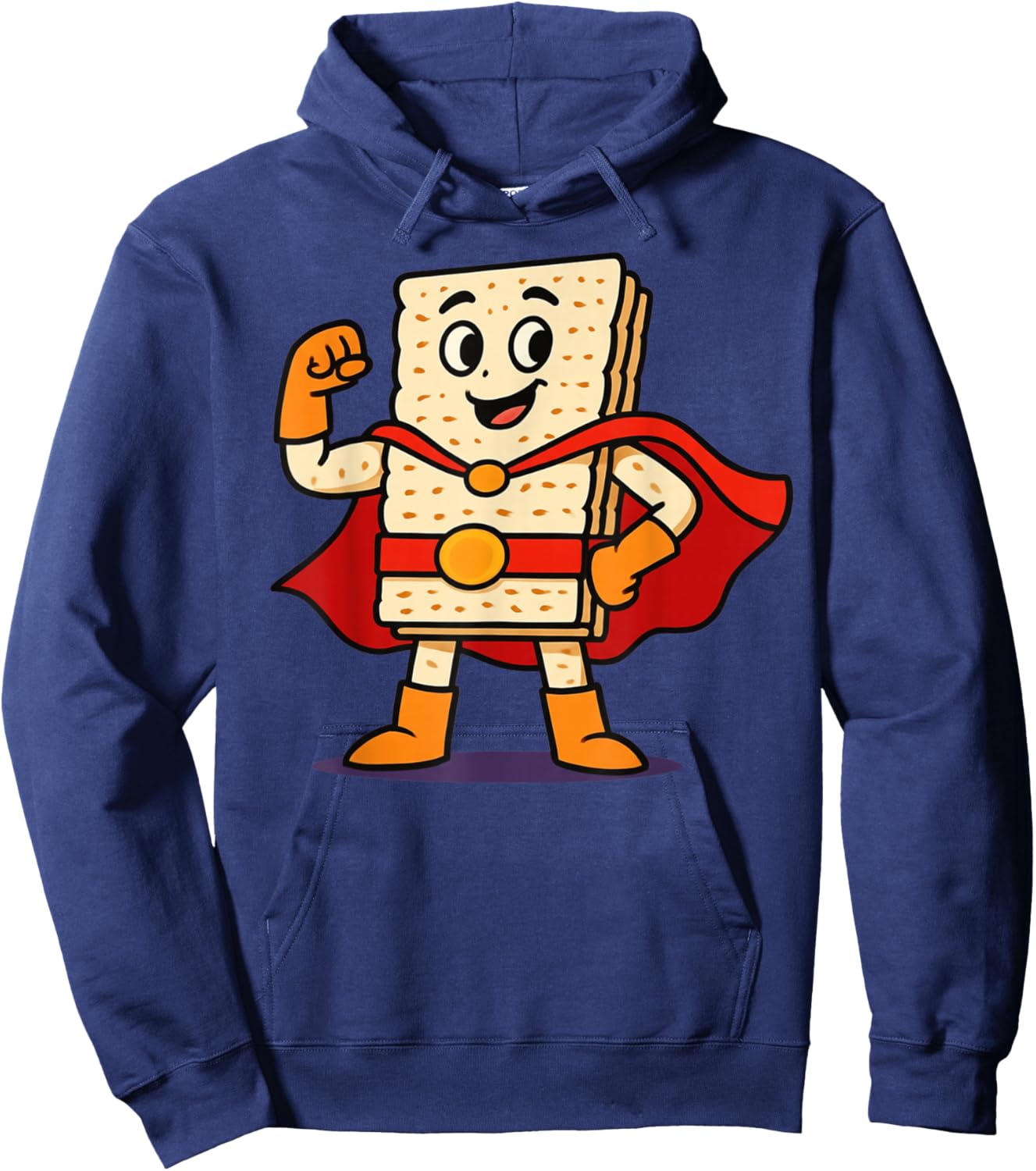 Matzo Man Passover Seder Funny Jewish Holiday Hoodie - Hoodie | Navy