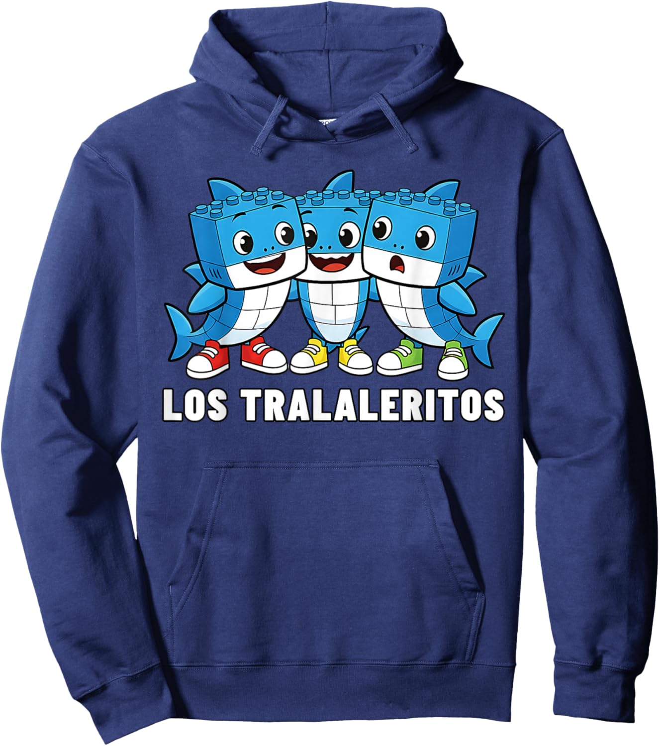 Cute Los Tralaleritos Funny Italian Brainrot Kids Meme Hoodie - Hoodie | Navy