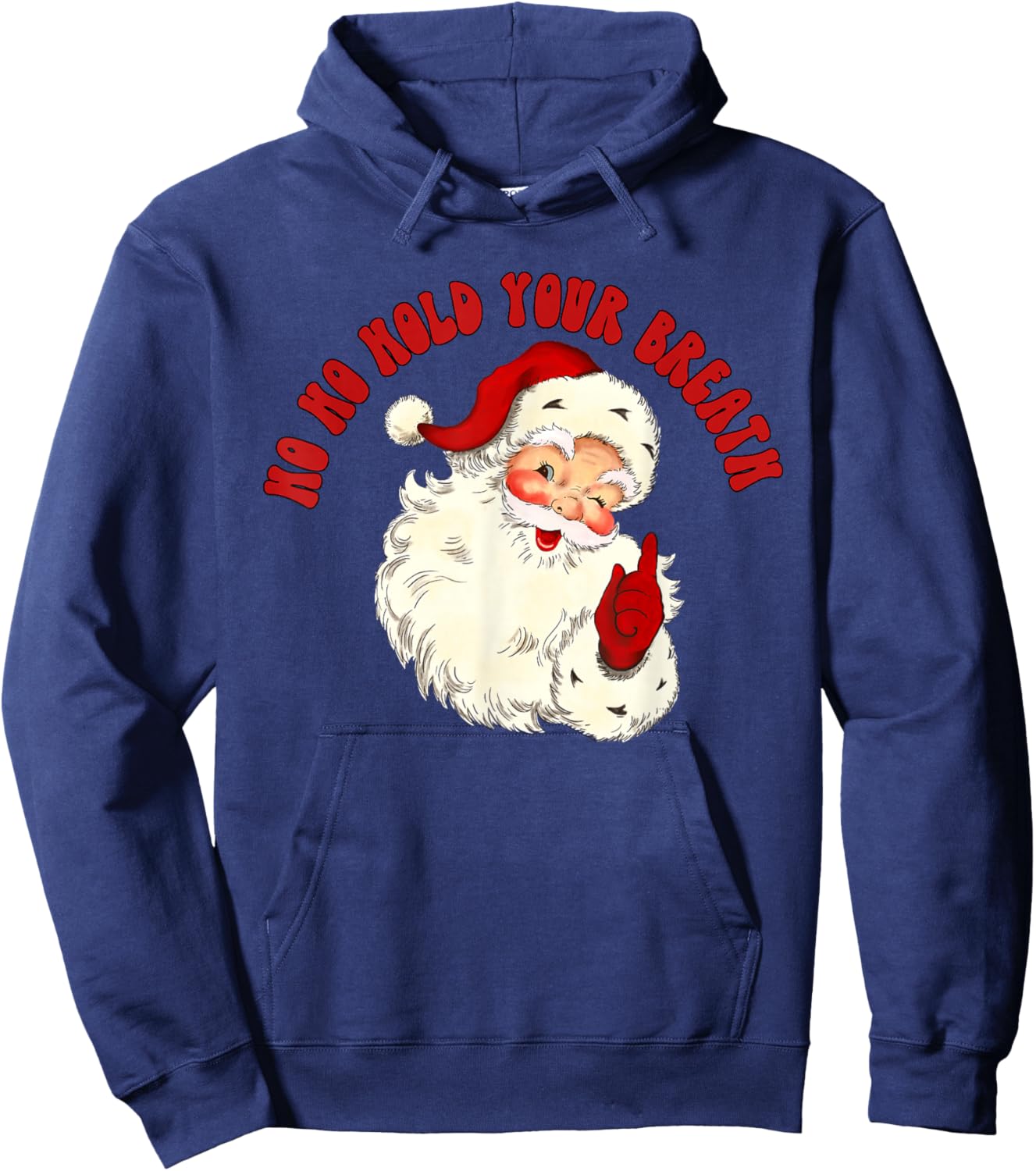 Vintage Santa Skeleton Ho Ho Hold Your Breath Radiology Dept Hoodie - Hoodie | Navy