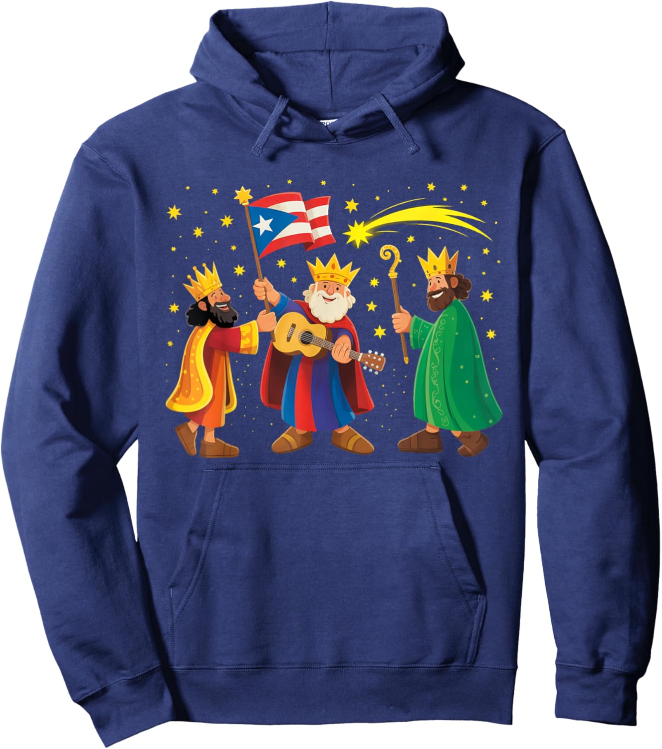 Los Tres Reyes Magos Three Wise Men Kings Christmas Hoodie - Hoodie | Navy