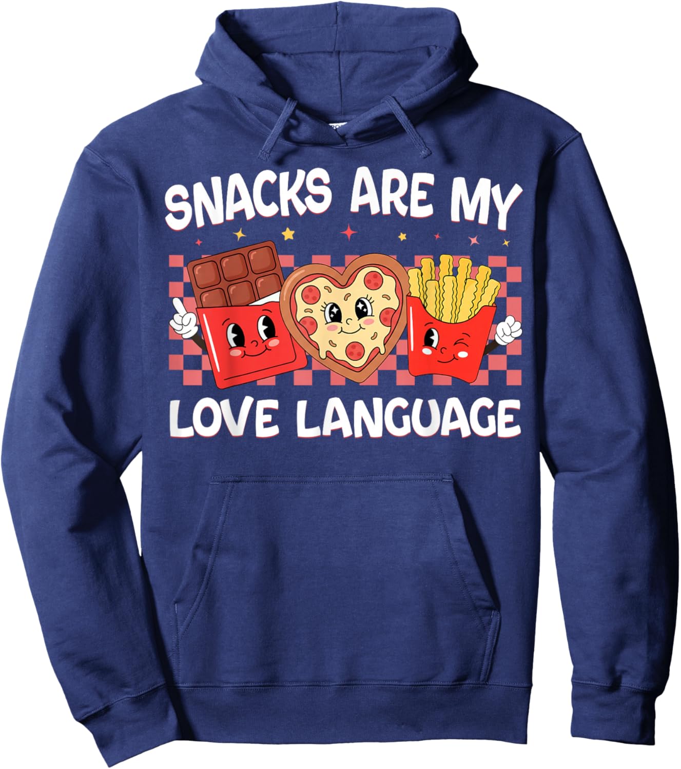 Snacks are My Love Language Funny Valentine Boys Toddler Hoodie - Hoodie | Navy