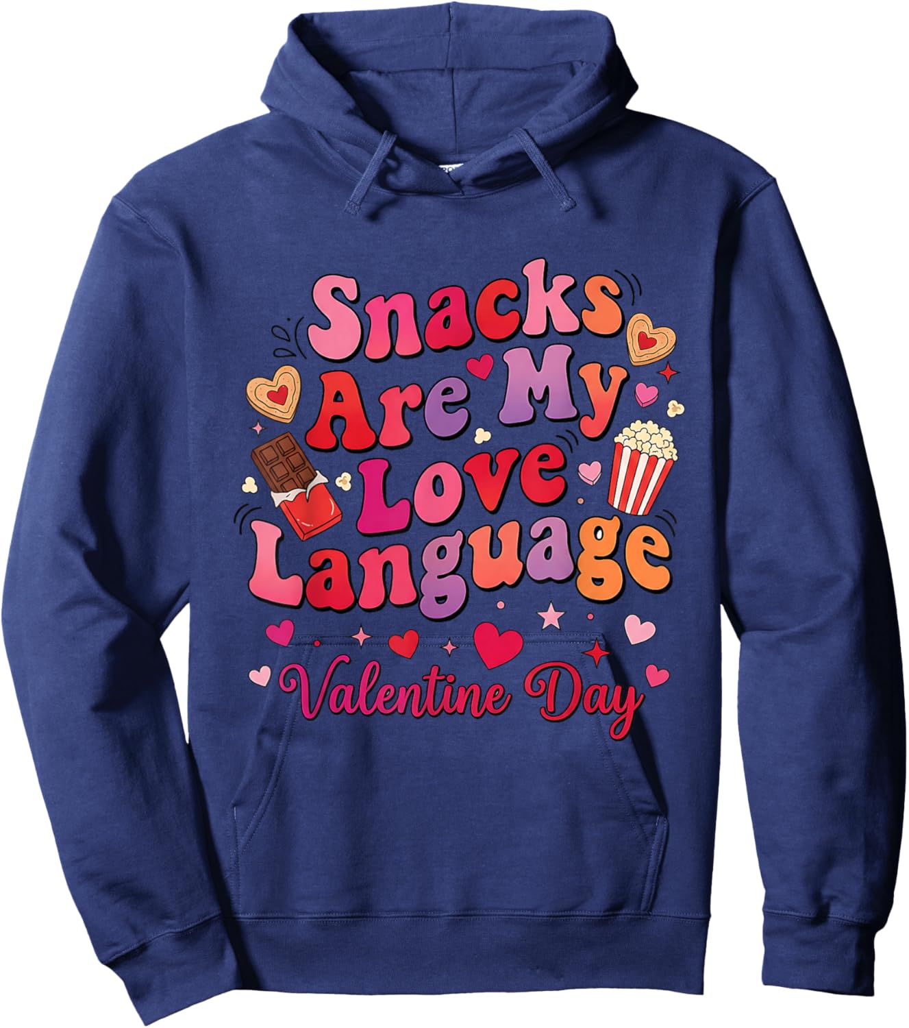 Snacks are My Love Language Funny Food Lover Kids Boys Girls Hoodie - Hoodie | Navy