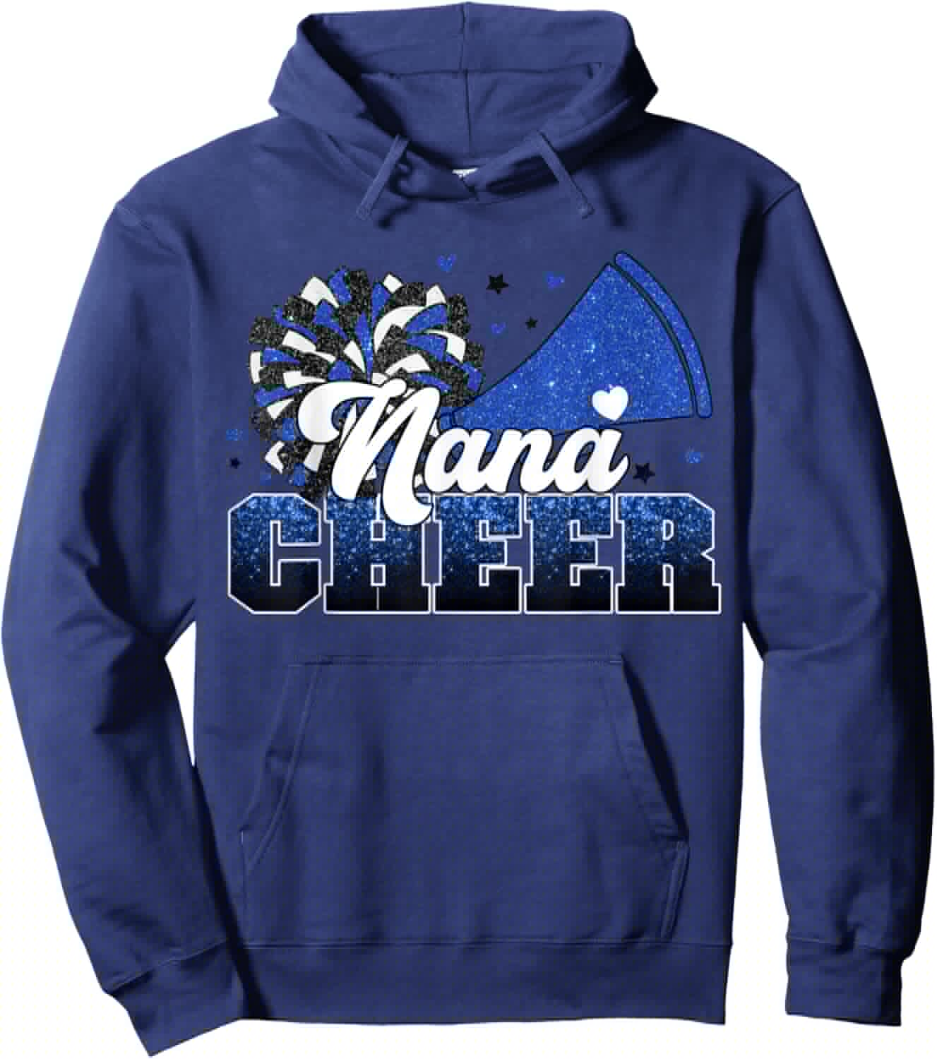 Cheer Nana My Favorite Cheerleader Calls Me Nana Gigi Blue Hoodie - Hoodie | Navy
