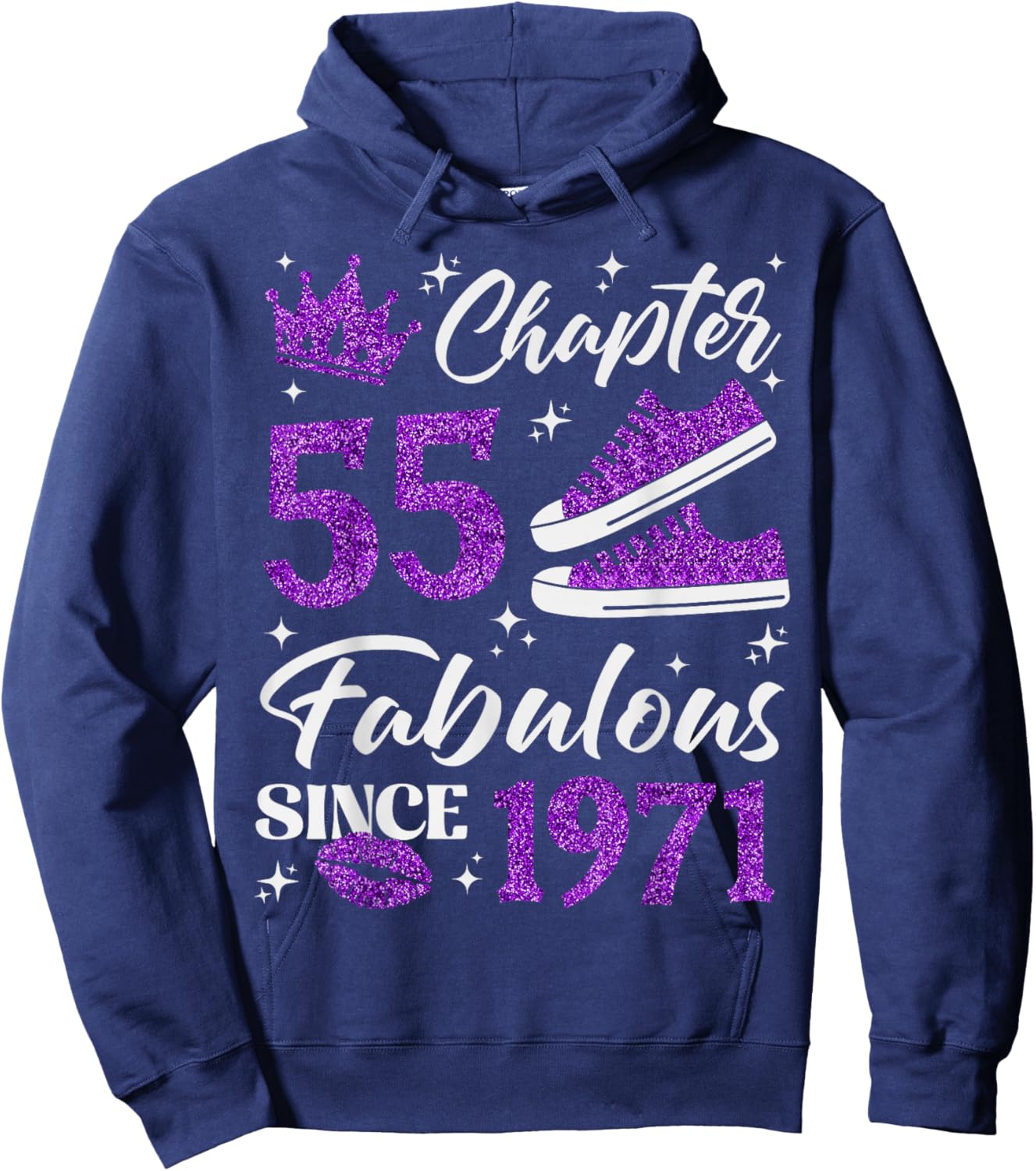 Chapter 55 Fabulous Since 1971 55Th Birthday Women Lady Hoodie - Hoodie | Navy