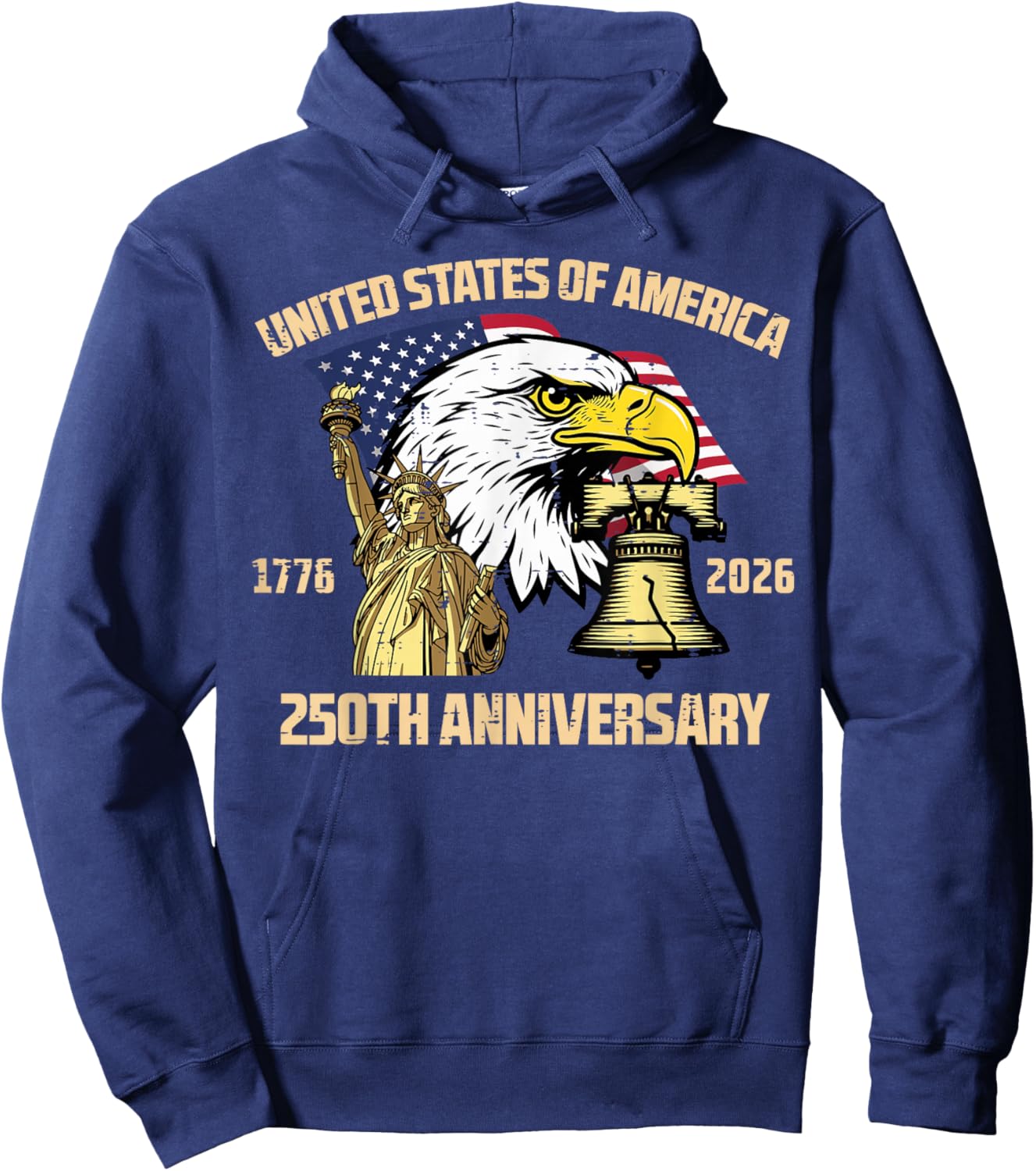 United States America 250th Anniversary 250 Year Women Men Hoodie - Hoodie | Navy