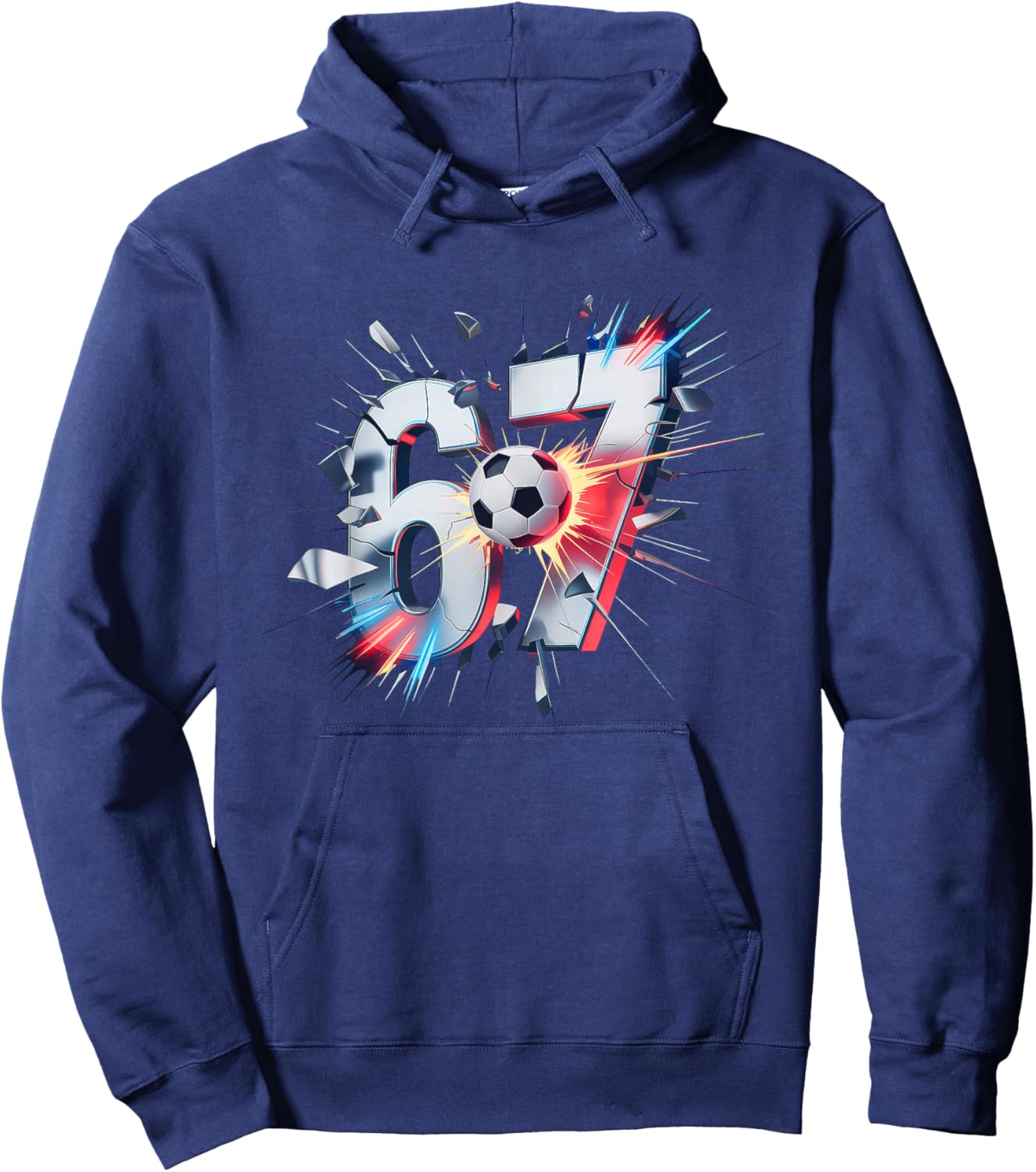 67 Soccer Six Seven 6 7 Meme Hoodie - Hoodie | Navy