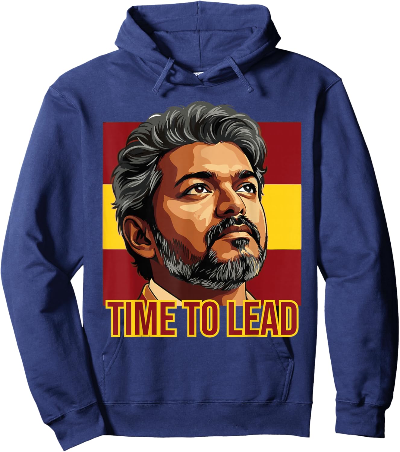 Thalapathy Vijay TVK Flag Tamil Kollywood Hoodie - Hoodie | Navy