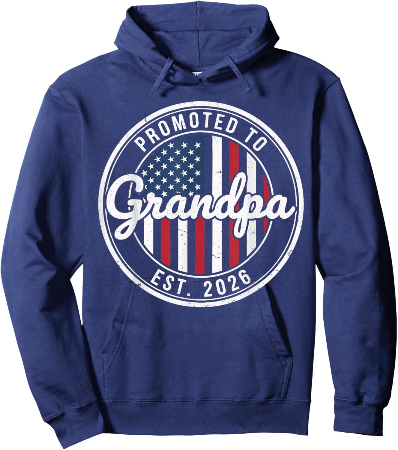 Promoted to Grandpa Est 2026 Baby Announcement Hoodie - Hoodie | Navy