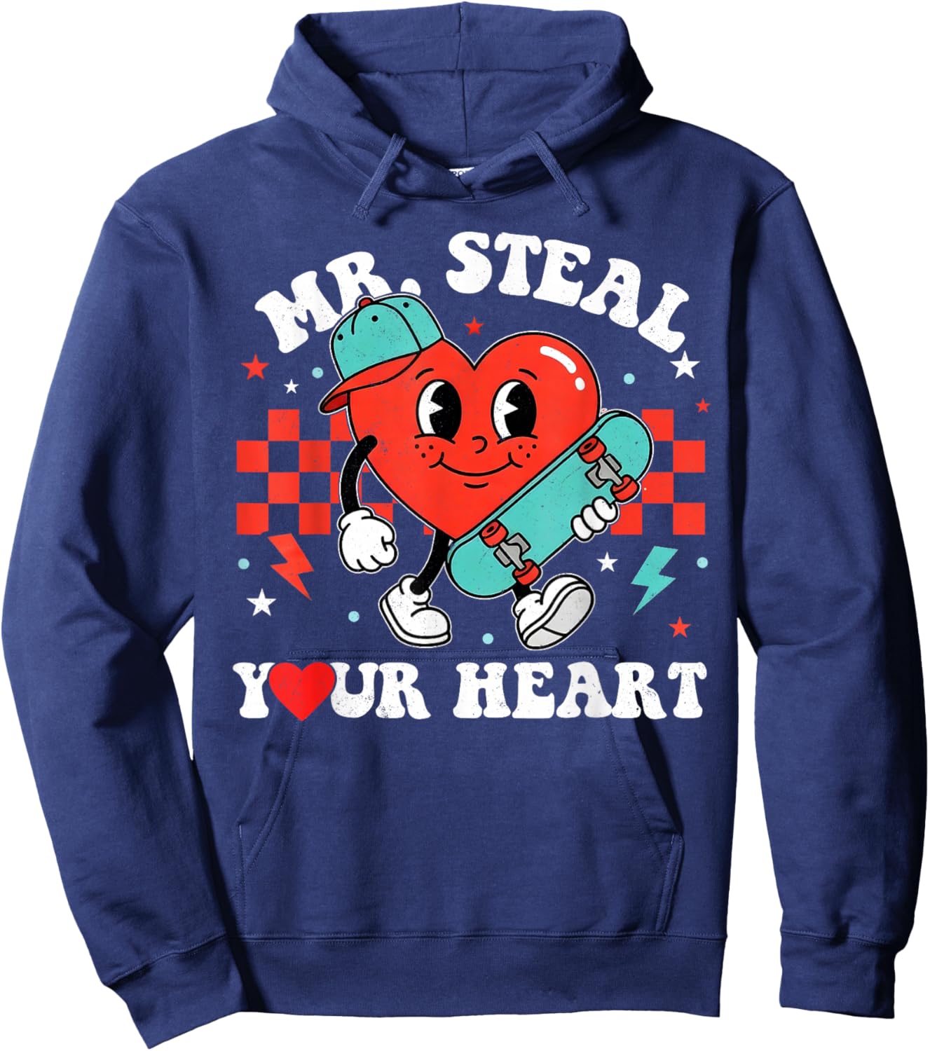 Mr Steal Your Heart for Boys Toddlers Valentine's Day Kids Hoodie - Hoodie | Navy