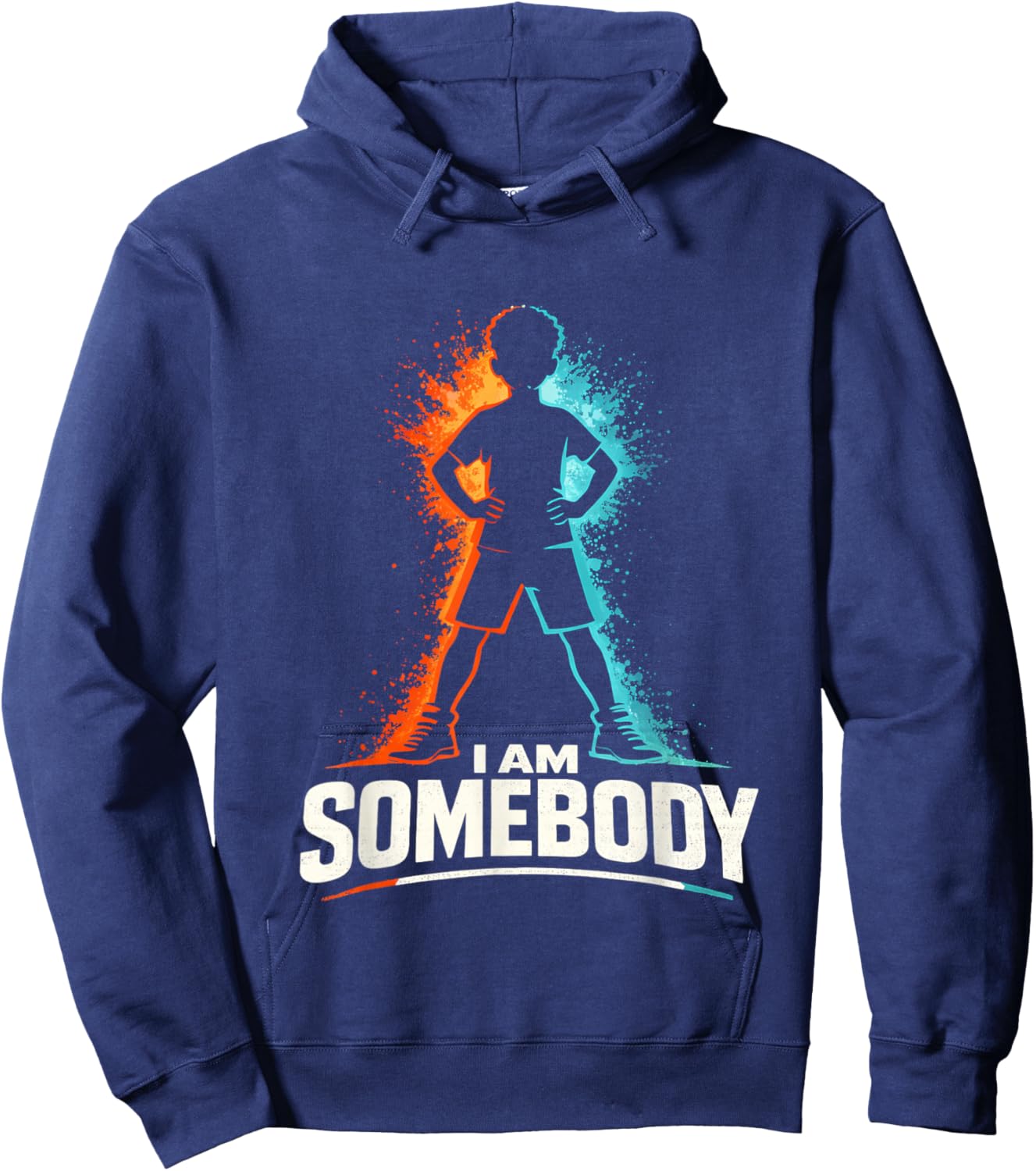 I Am Somebody Black Boy Empowerment Hoodie - Hoodie | Navy
