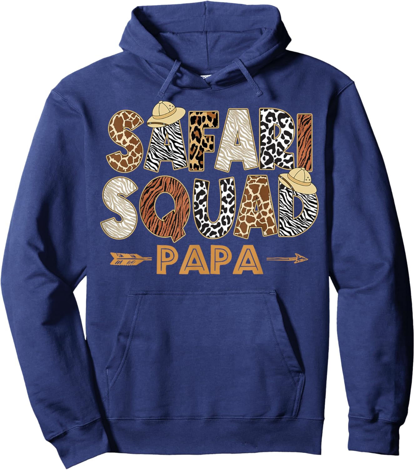 Safari Zoo Safari Squad Papa of Birthday Boy Girl Hoodie - Hoodie | Navy