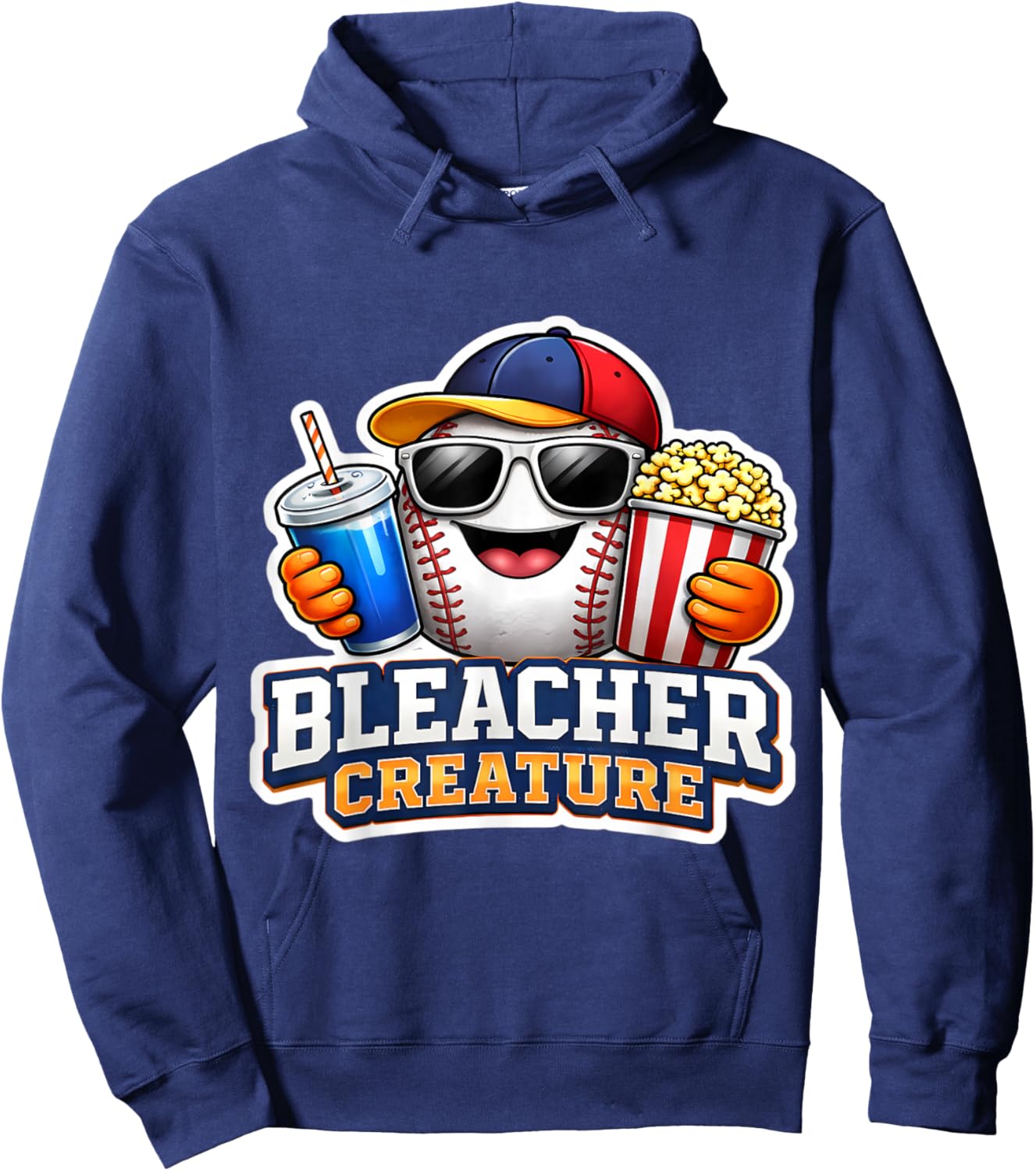 Bleacher Creature Baseball Fan Supporter Game Day Funny Ball Hoodie - Hoodie | Navy