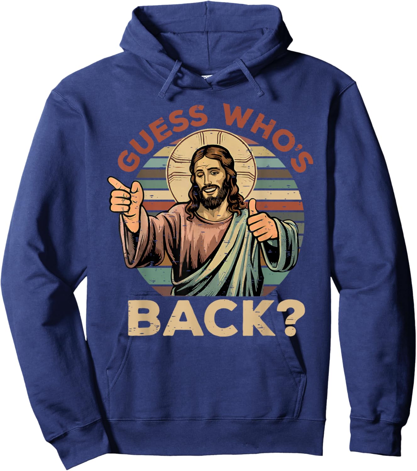 Guess Who's Back? Christian Jesus Bible Verse Happy Easter Hoodie - Hoodie | Navy