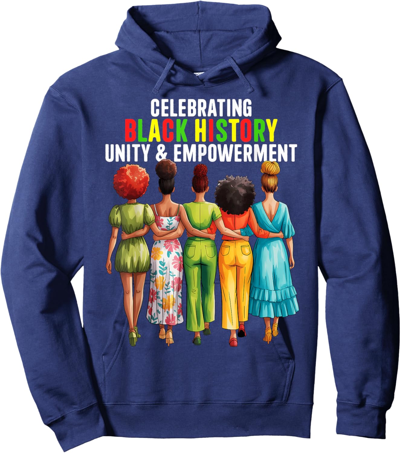 Black History Month Shirt Women Afro Black Women African Hoodie - Hoodie | Navy