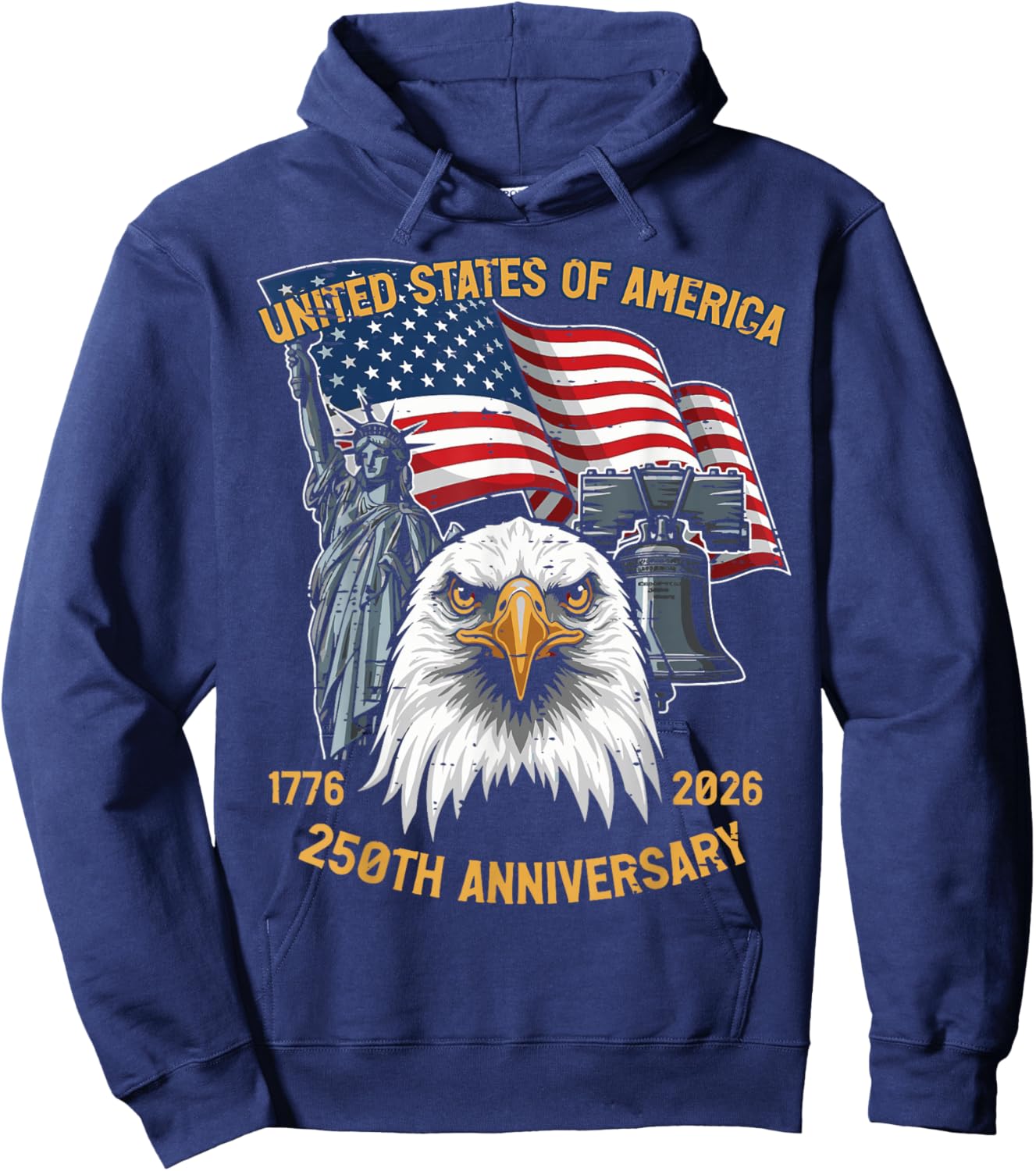250th Anniversary USA United States America 250 Men Women Hoodie - Hoodie | Navy