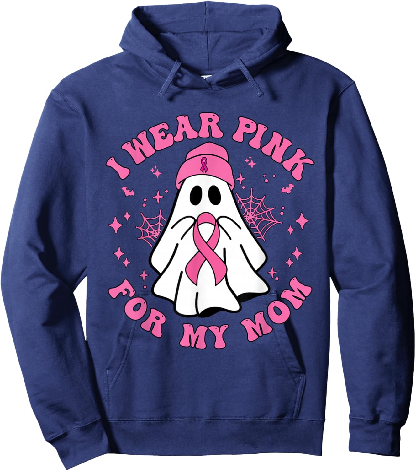 Halloween I Wear Pink for My Mom Breast Cancer Kid Women Hoodie - Hoodie | Navy