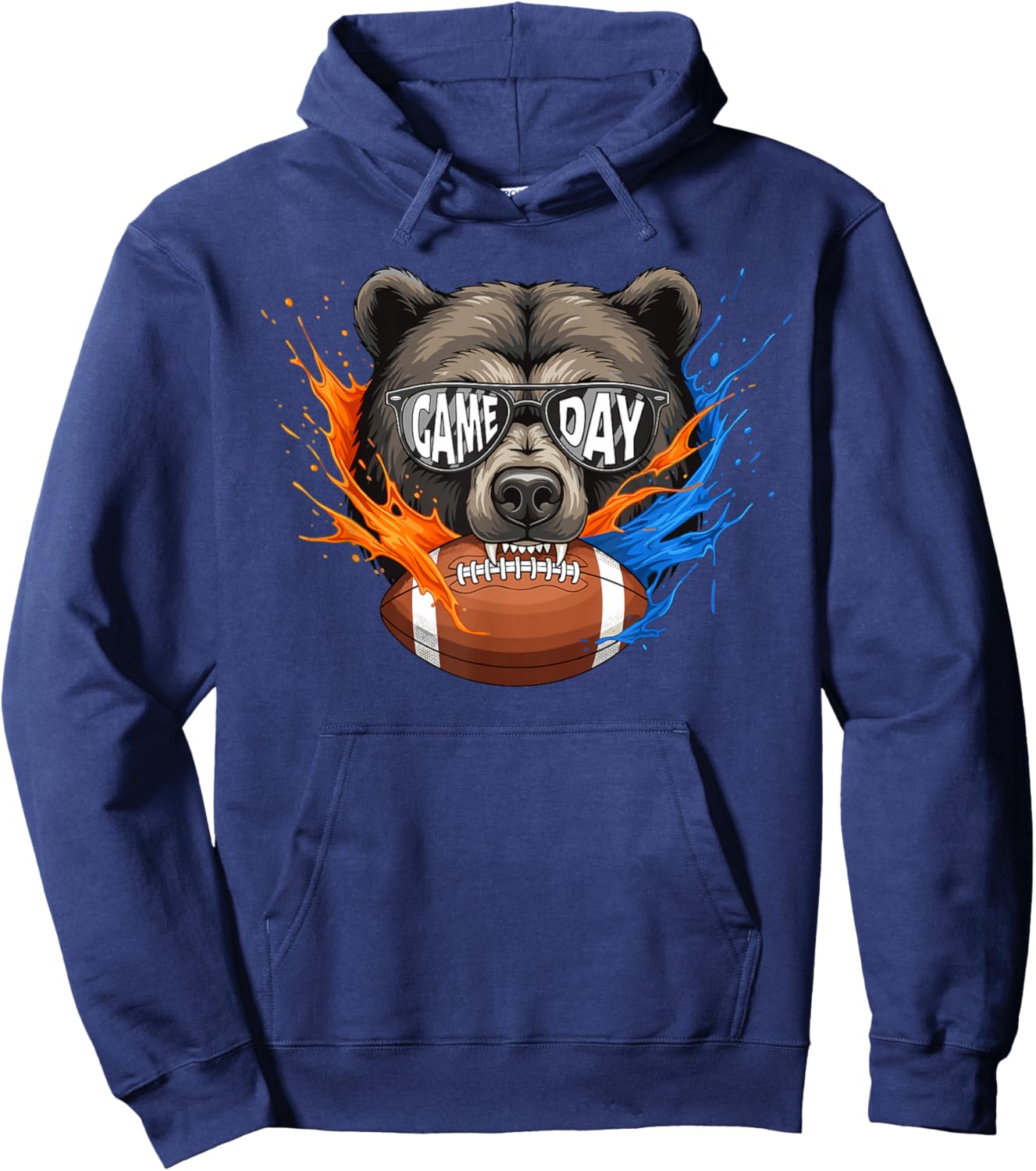 Game Day Bear Lover Sport Football Fans for Adult Youth Girl Hoodie - Hoodie | Navy
