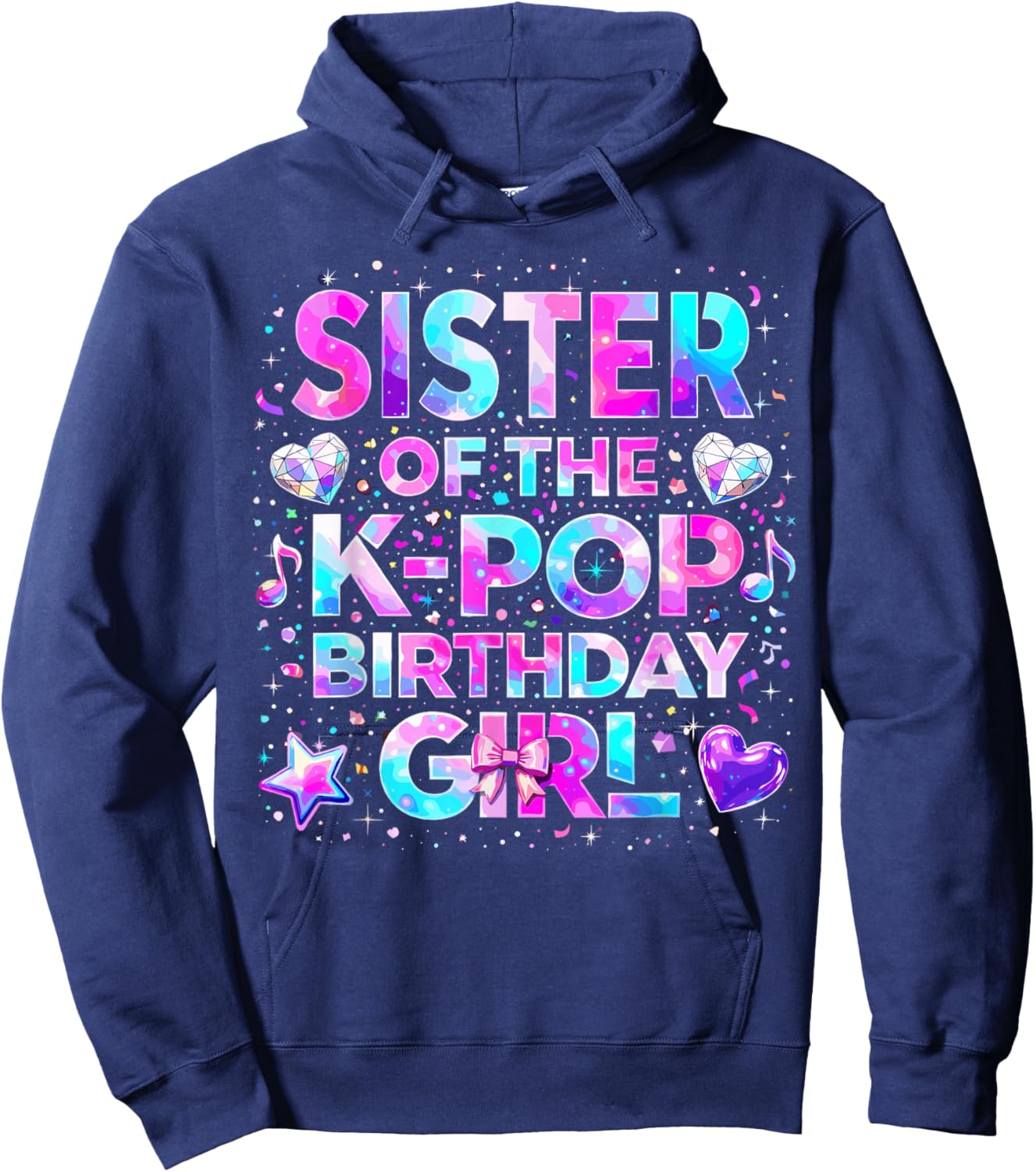 Sister of The K-Pop Birthday Girls Korean Music Hoodie - Hoodie | Navy