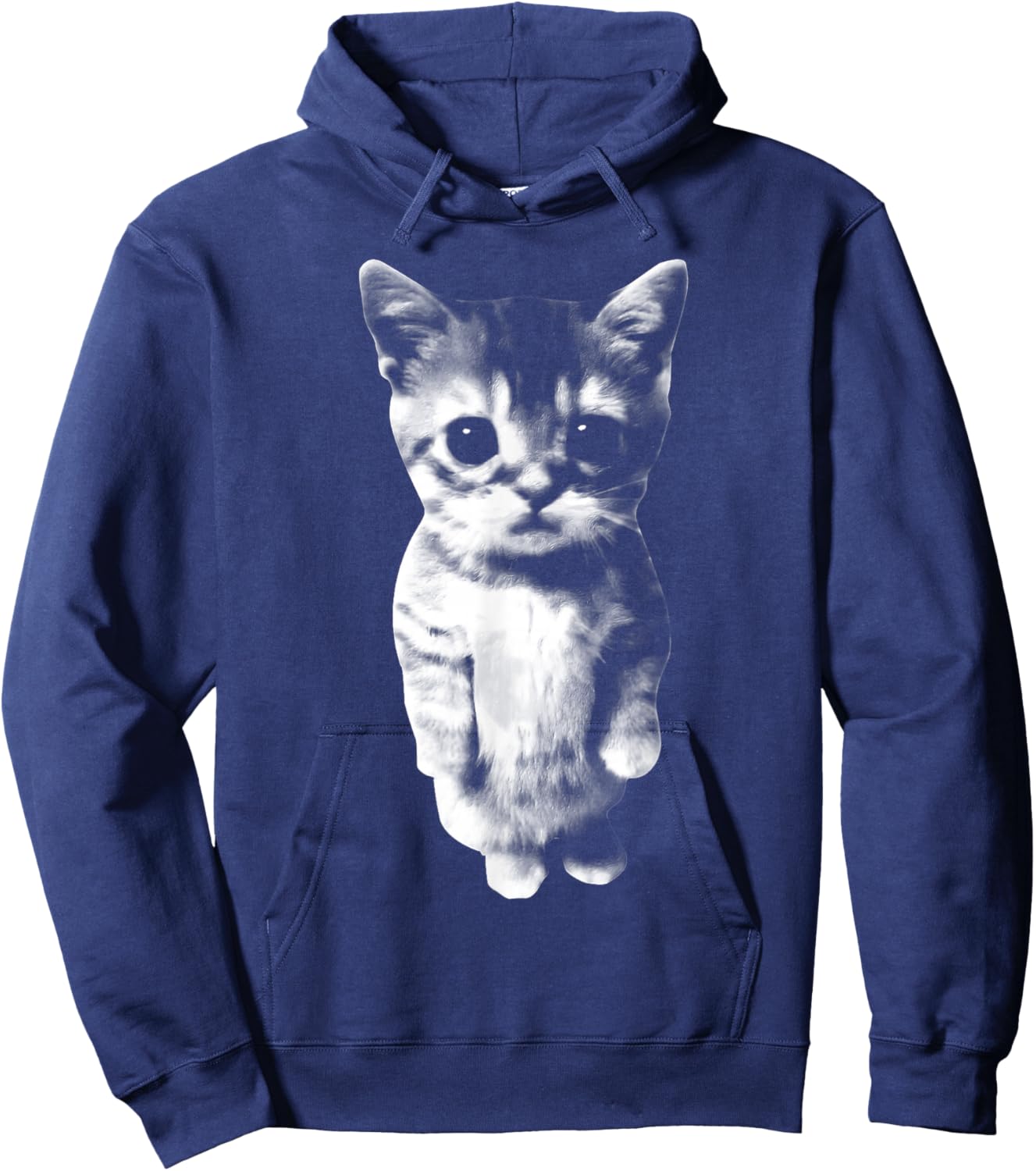 El Gato Sad Kitten Funny Meme Sad Crying Cat Munchkin Kitty Hoodie - Hoodie | Navy