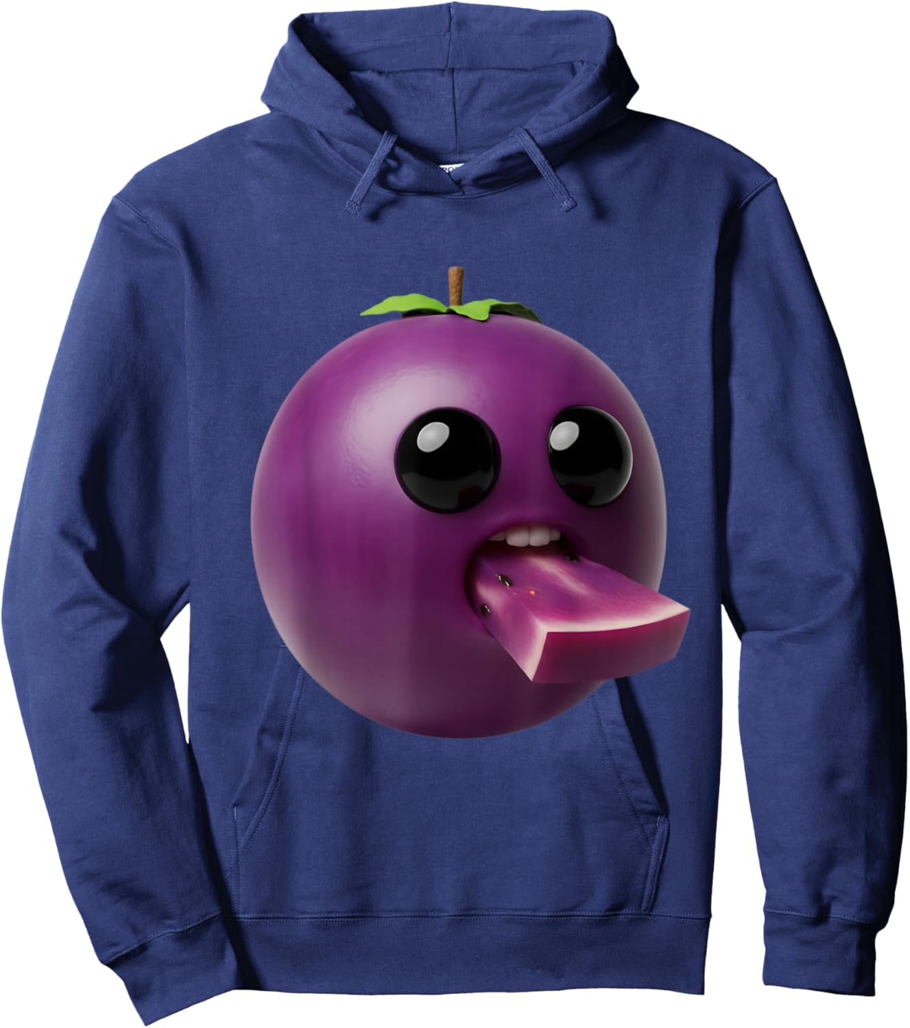 Niche Fruits Funny Grape Meme Brainrot Surreal Hoodie - Hoodie | Navy