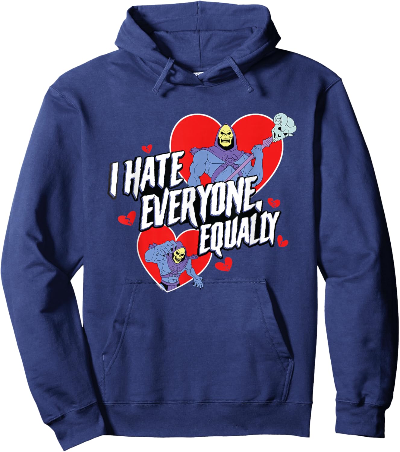Skeletor Valentine's Day I Hate Everyone Equally Hoodie - Hoodie | Navy
