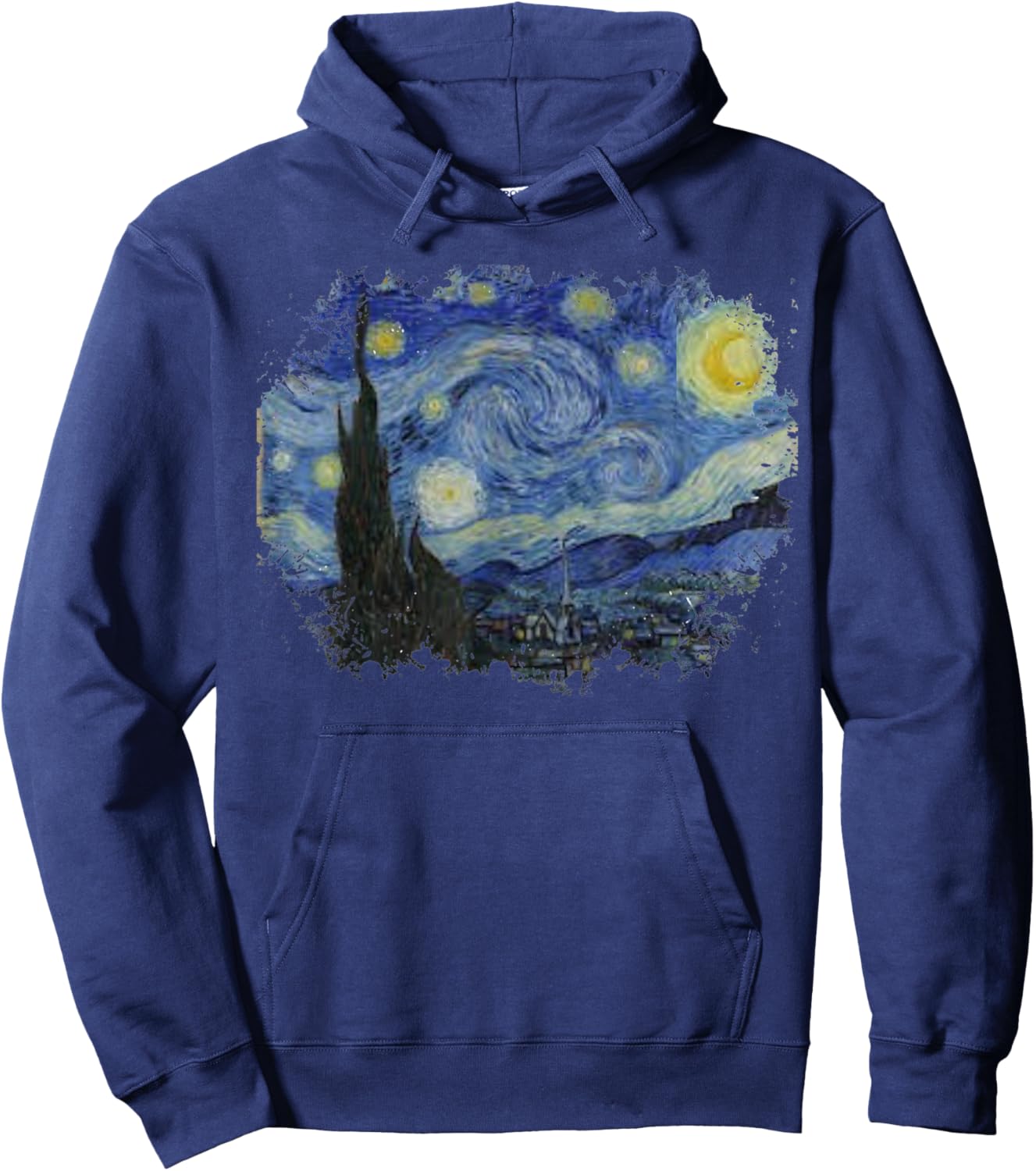 Vintage Starry Night Style Van Gogh Hoodie - Hoodie | Navy