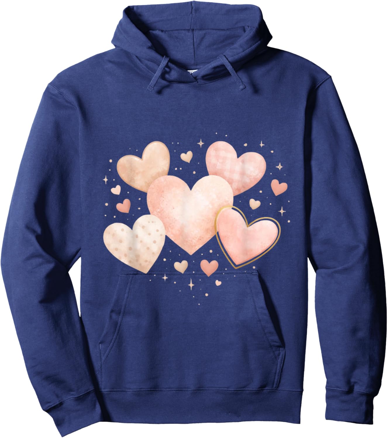 Hearts Design – Cute Valentine’s Day Love Artwork Hoodie - Hoodie | Navy