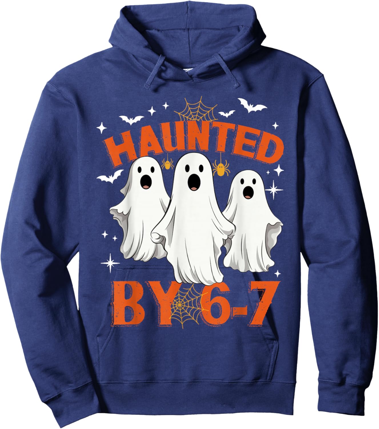 Haunted by 6 7 Six Seven 67 Meme Halloween Costume Hoodie - Hoodie | Navy