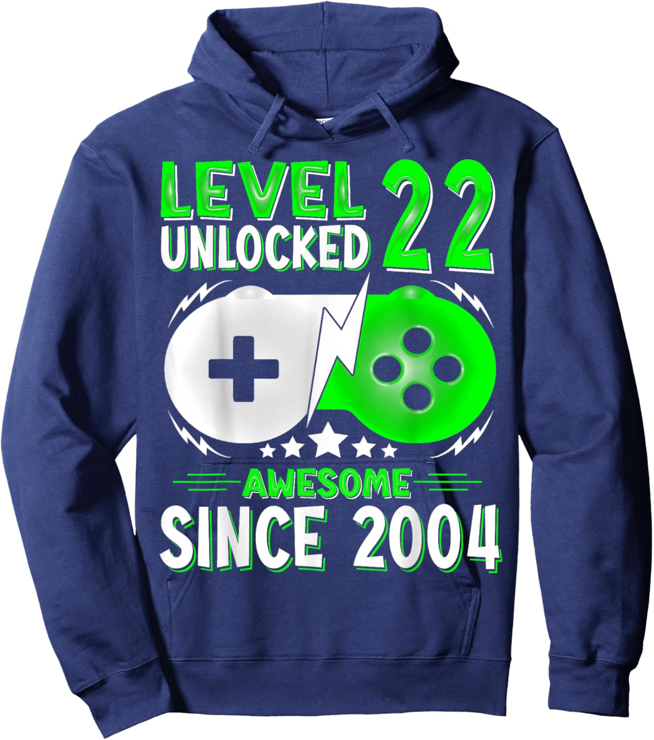 Level 22 Unlocked Birthday 22 Years Old Gifts 22nd Birthday Hoodie - Hoodie | Navy