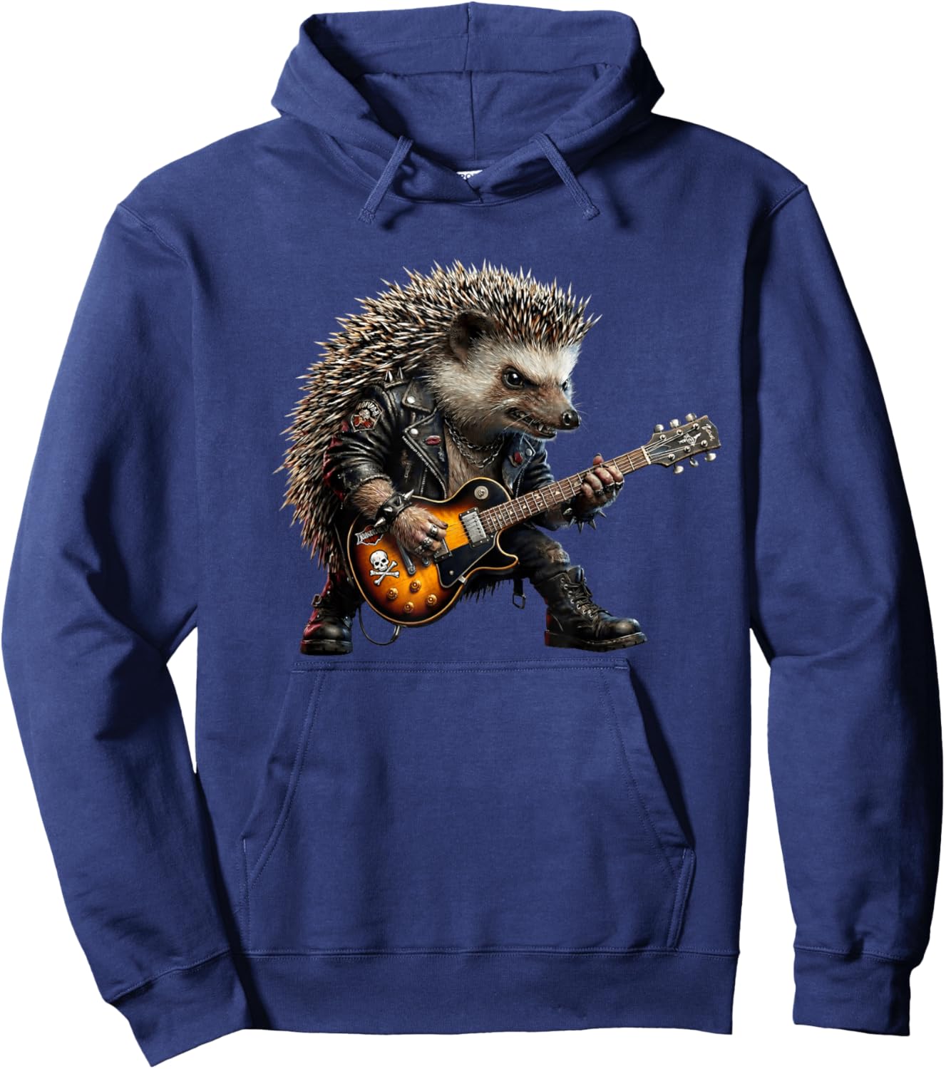 Epic Punk Hedgehog Rock'n Roll Guitar Kids Future Rock Star Hoodie - Hoodie | Navy