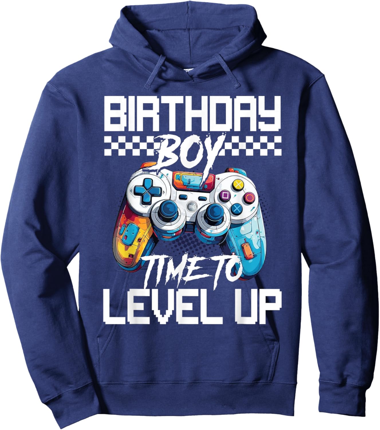 Birthday Boy Time to Level Up Video Game Birthday Party Boys Hoodie - Hoodie | Navy