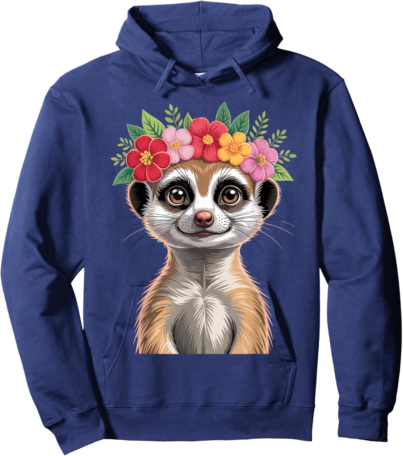 Meerkat Art Girls Wildlife Animal Meerkat Lover Hoodie - Hoodie | Navy