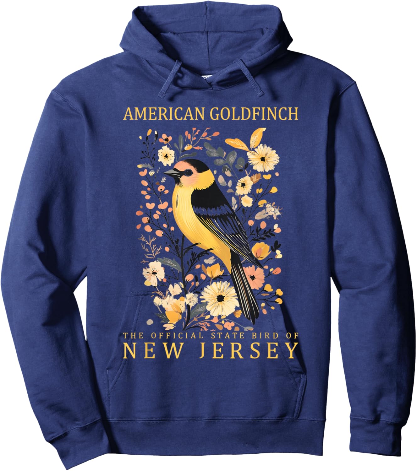 American New Jersey State Bird Art Hoodie - Hoodie | Navy