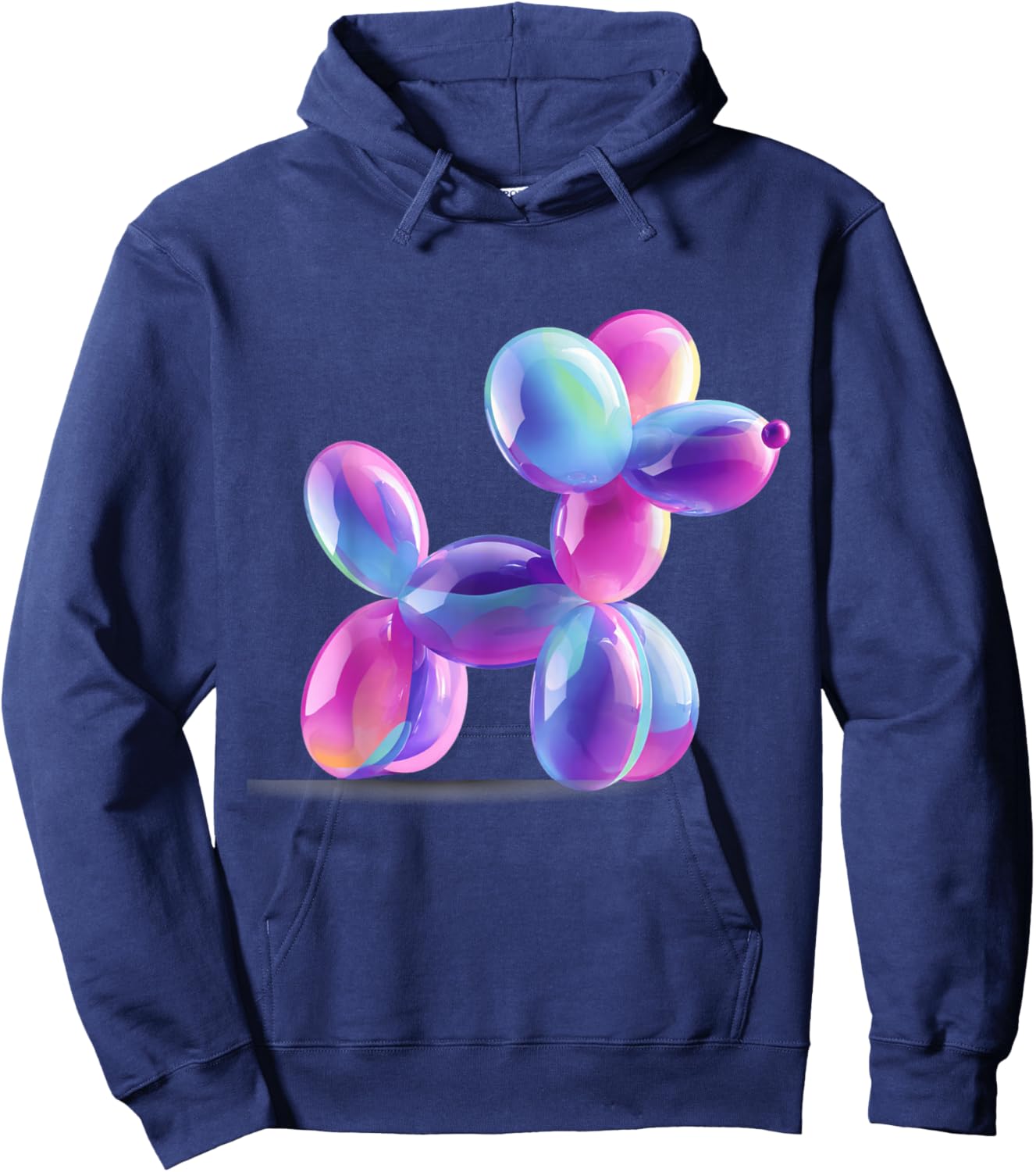Dopamine Aesthetic Balloon Dog Colorful Art Hoodie - Hoodie | Navy