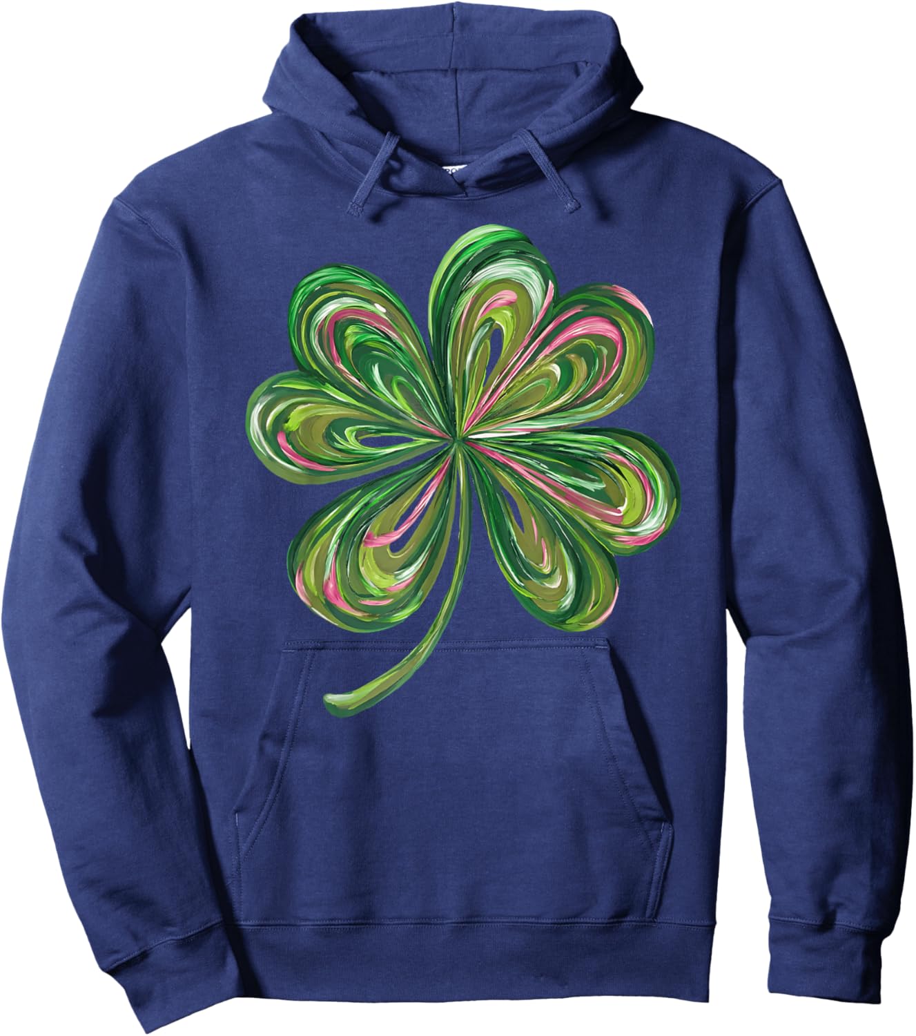 Coquette Shamrock Bow St Patrick’s Day Lucky Clover Kids Hoodie - Hoodie | Navy