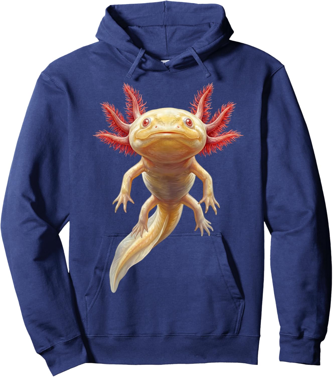 Albino Axolotl – Golden Morph Science Lovers Boys Girls Kids Hoodie - Hoodie | Navy