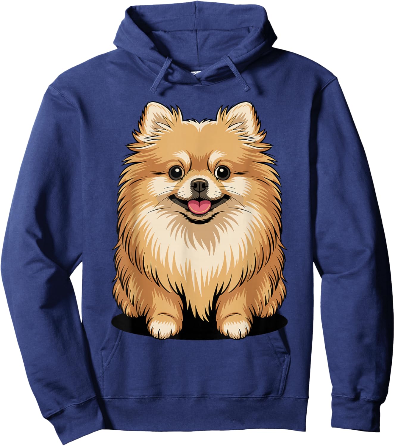 Cute Puppy Breed Artistic Pom Toy Companion Pomeranian Hoodie - Hoodie | Navy